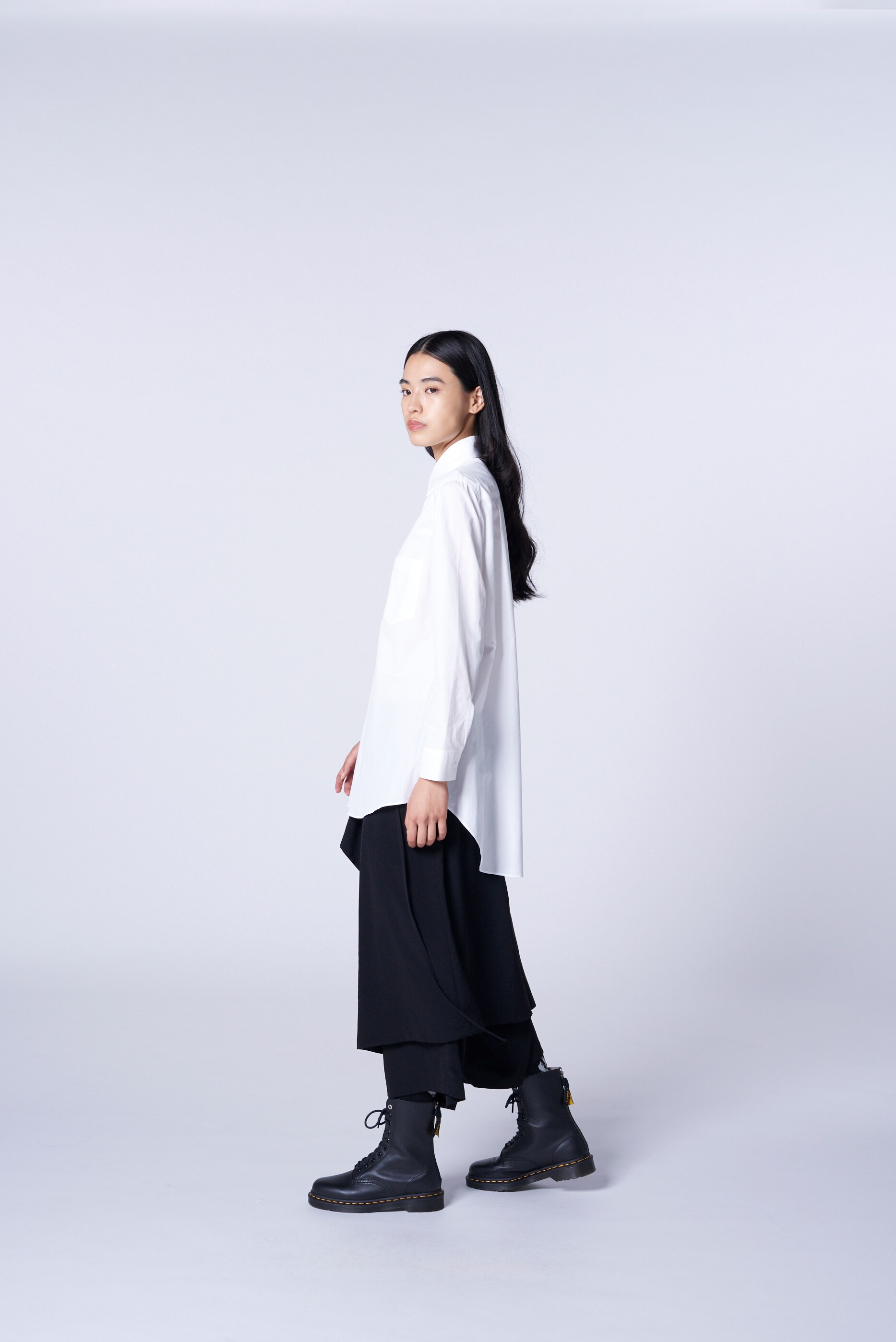 TRIACETATE/POLYESTER CREPE de CHINE CROPPED WRAP PANTS