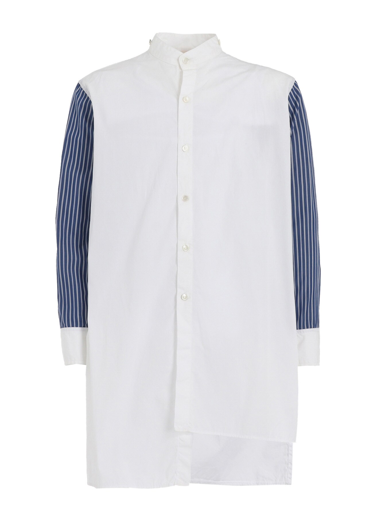 COTTON BROAD +  STRIPE  SWITCHING NON FUSIBLE SHIRTS