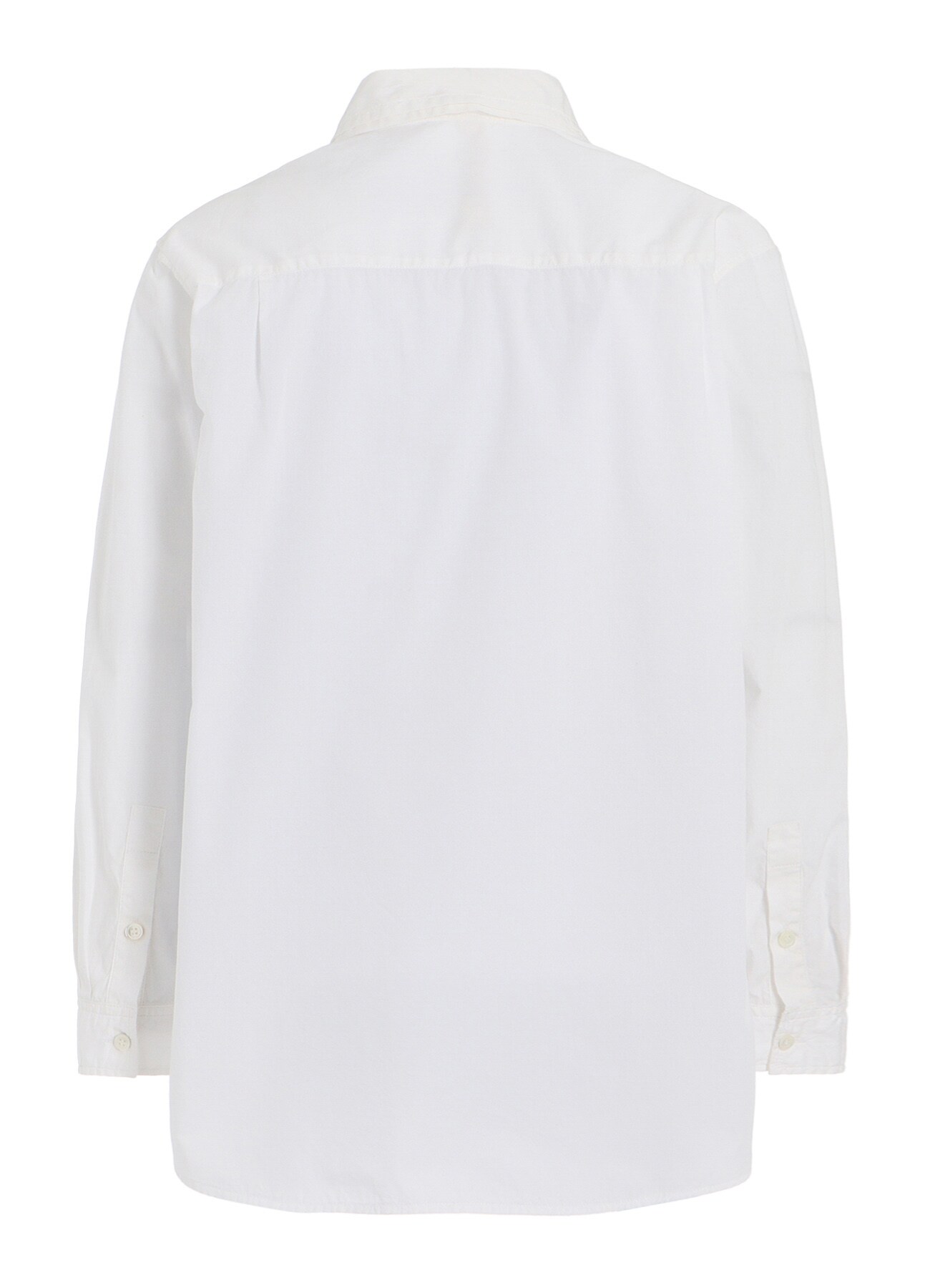 COTTON BROAD +  STRIPE  SWITCHING LONG SLEEVE SHIRTS