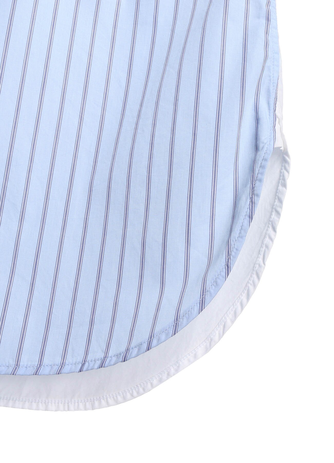 COTTON BROAD +  STRIPE  SWITCHING LONG SLEEVE SHIRTS