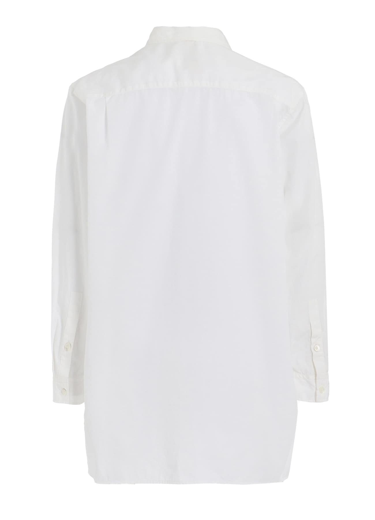 COTTON BROAD +  STRIPE  SWITCHING RUFFLE SHIRTS
