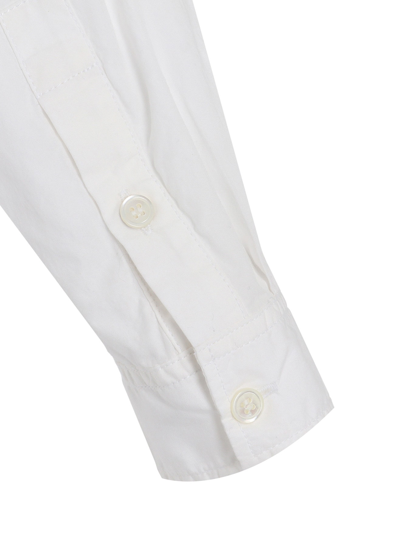 COTTON BROAD +  STRIPE  SWITCHING RUFFLE SHIRTS