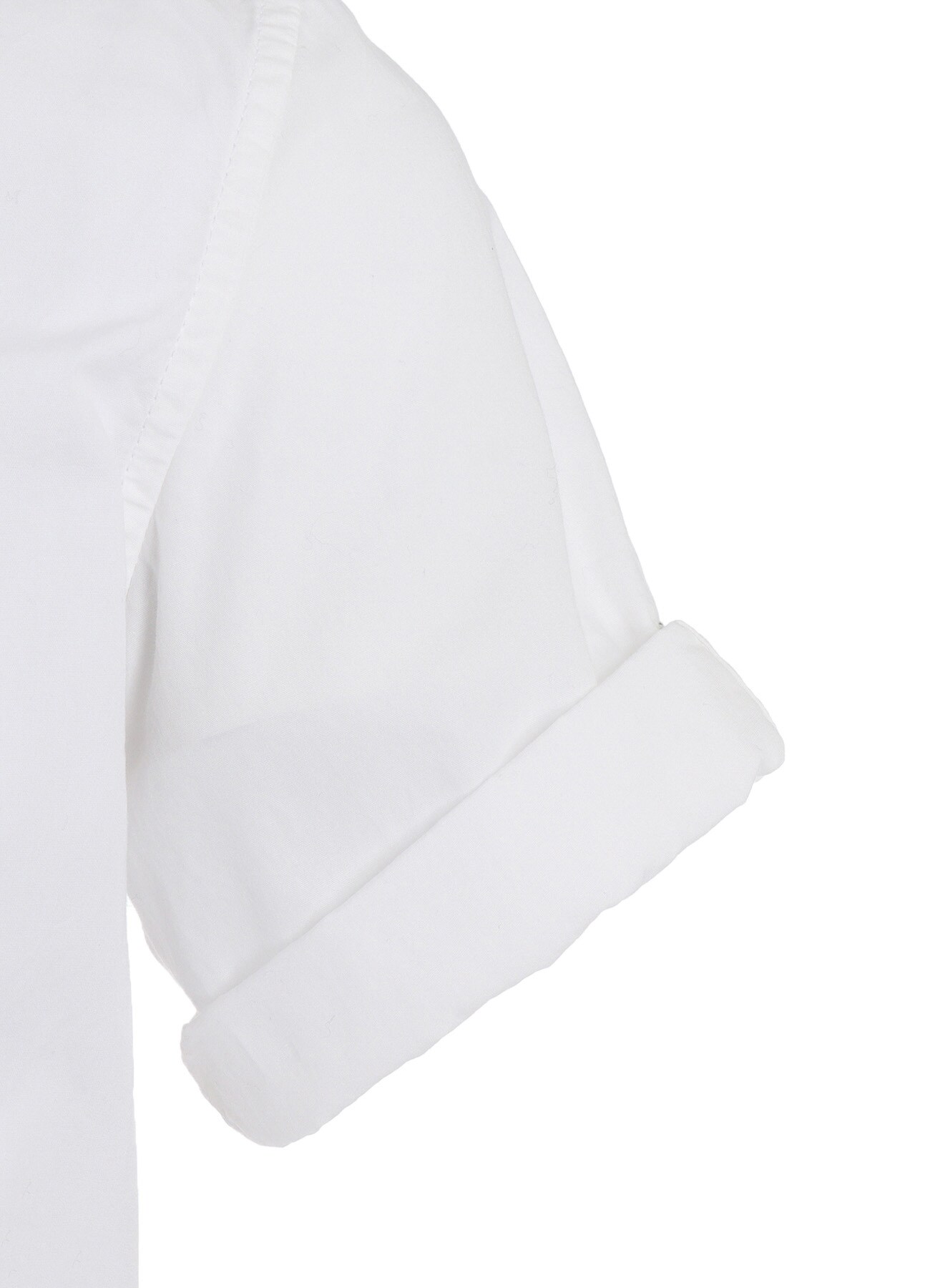 COTTON BROAD +  STRIPE  SWITCHING SHORT SLEEVE SHIRTS