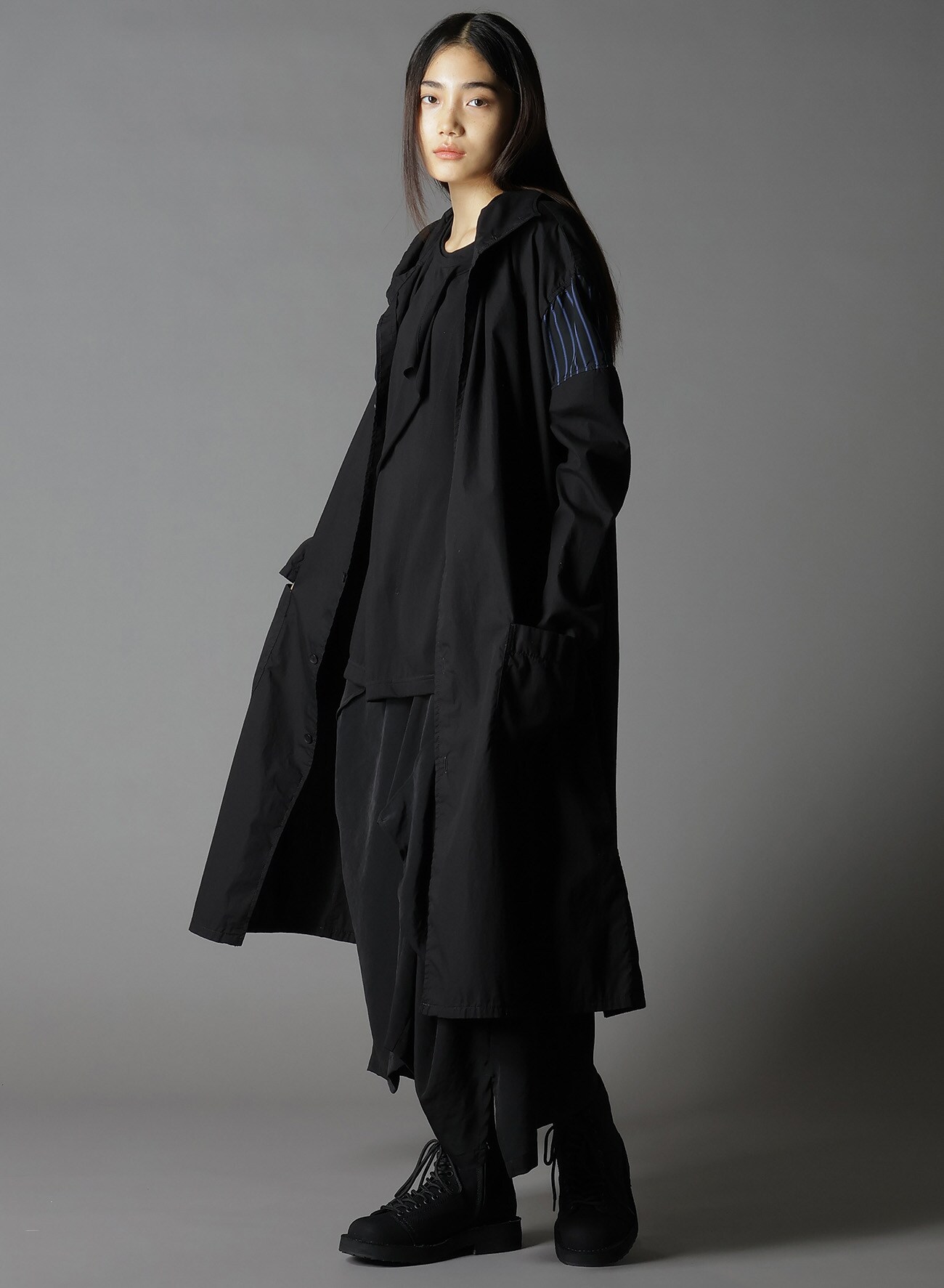 COTTON BROAD + CUPRA STRIPE STRIPE SWITCHING DRESS