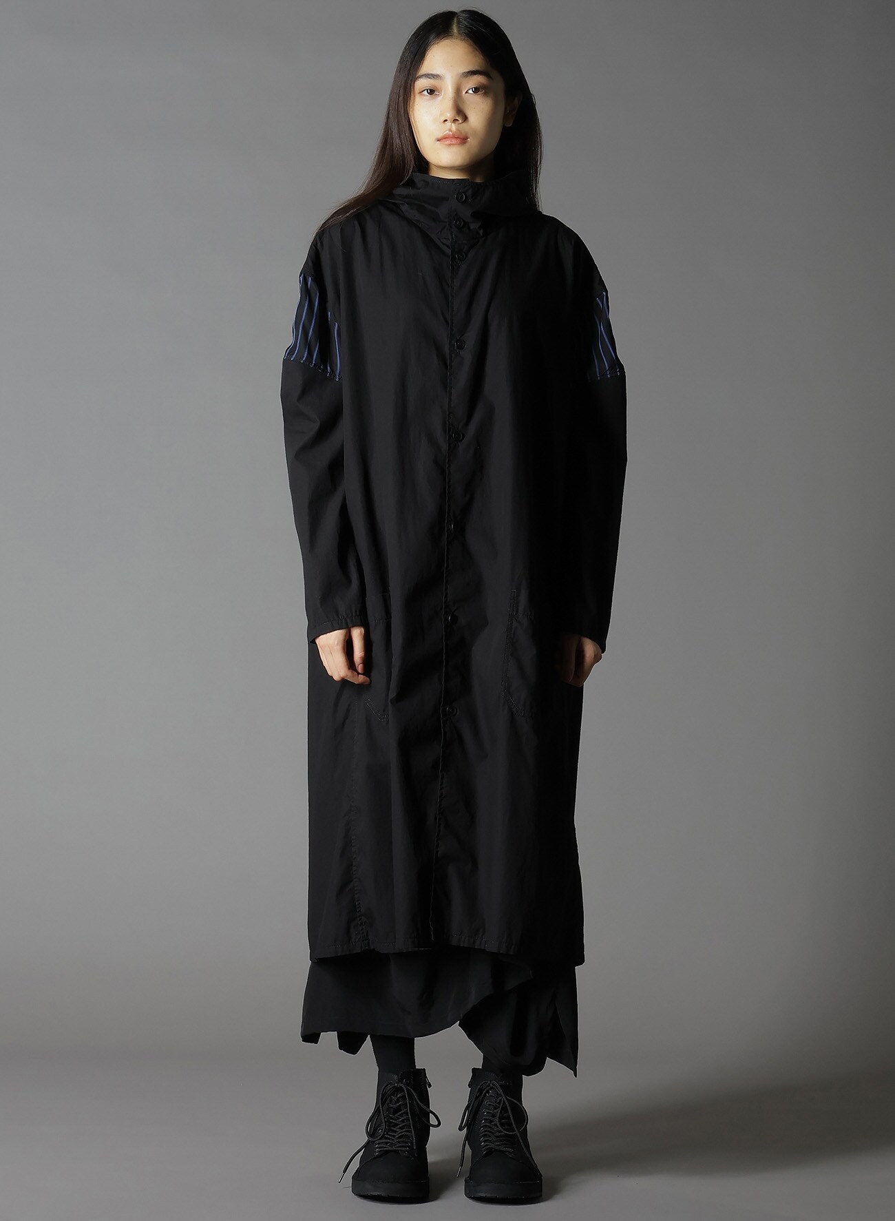 COTTON BROAD + CUPRA STRIPE STRIPE SWITCHING DRESS