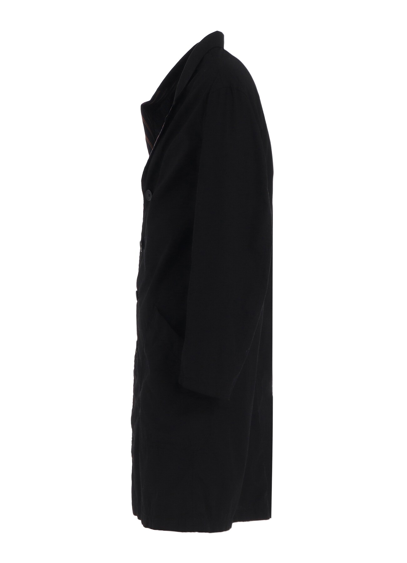 COTTON BROAD + CUPRA STRIPE STRIPE SWITCHING LONG JACKET