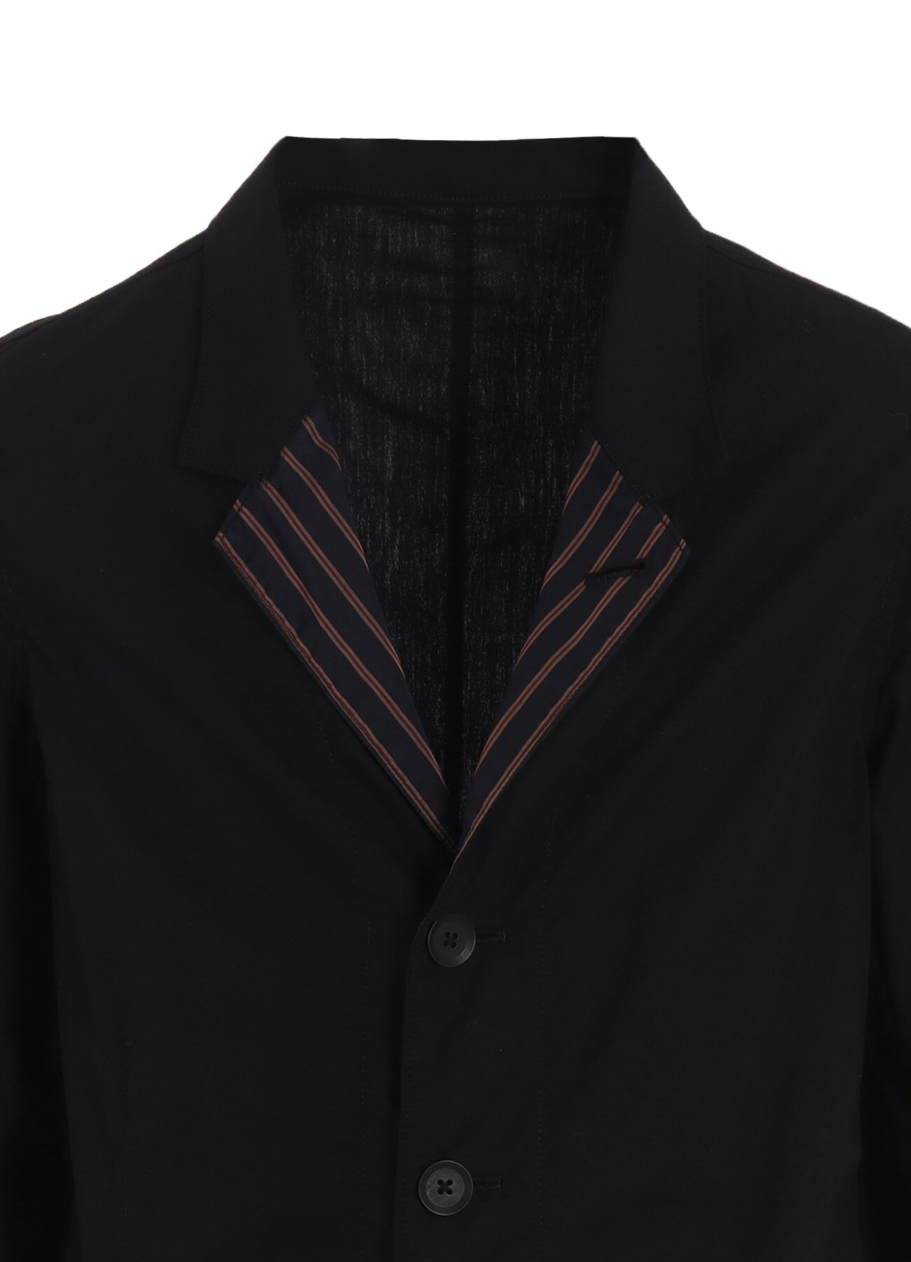 COTTON BROAD + CUPRA STRIPE STRIPE SWITCHING LONG JACKET