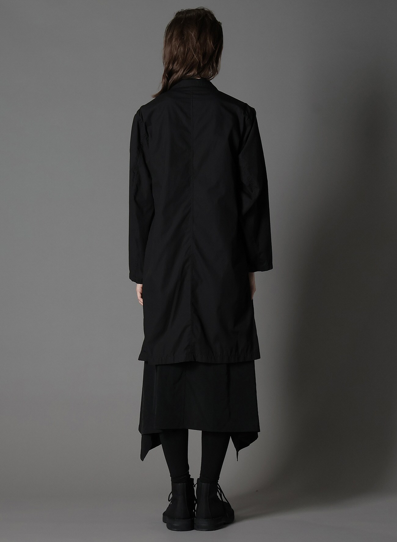COTTON BROAD + CUPRA STRIPE STRIPE SWITCHING LONG JACKET