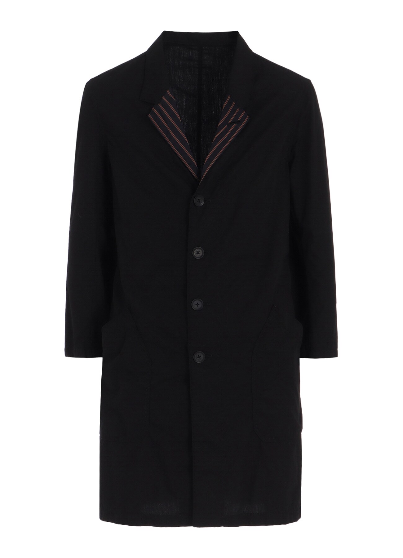 COTTON BROAD + CUPRA STRIPE STRIPE SWITCHING LONG JACKET