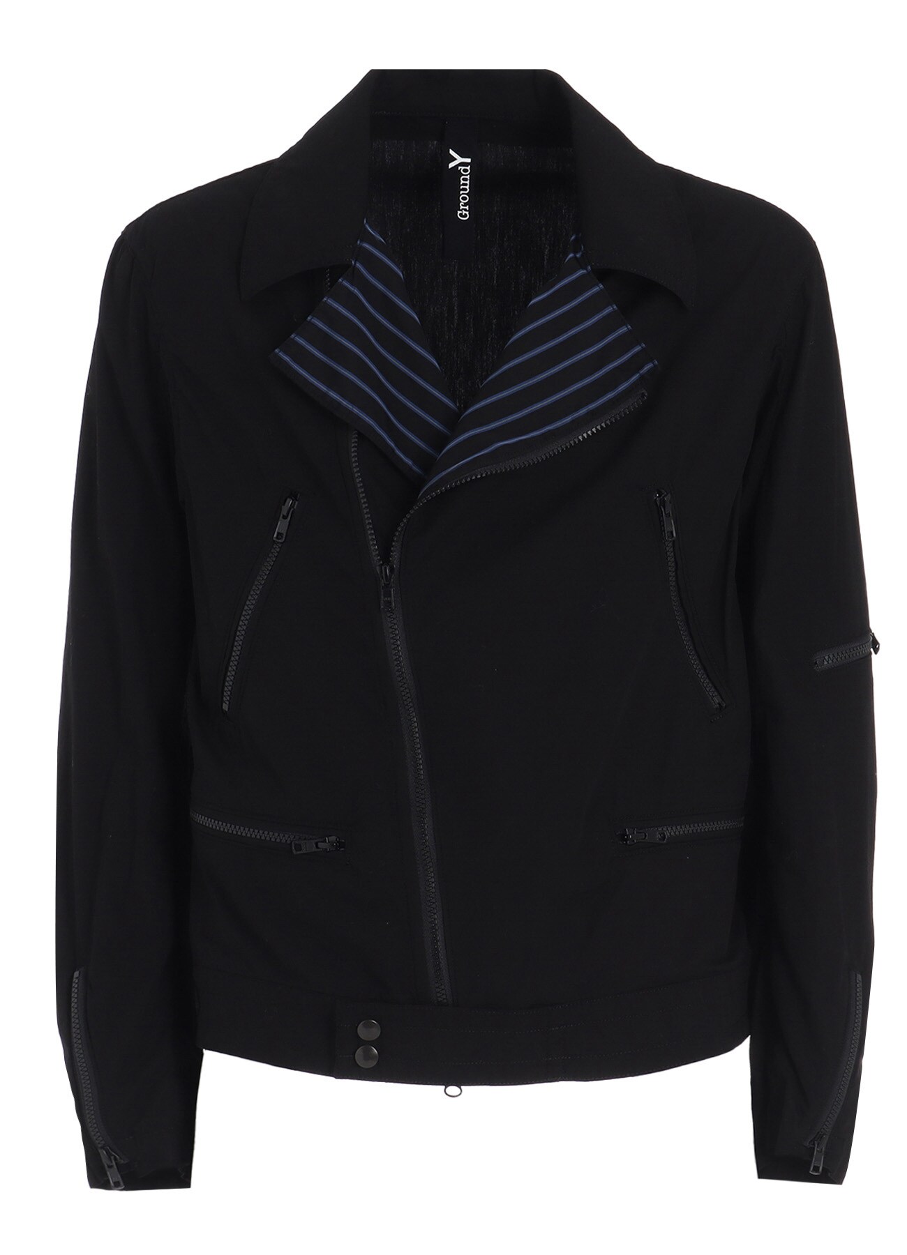 COTTON BROAD + CUPRA STRIPE STRIPE SWITCHING RIDERS JACKET