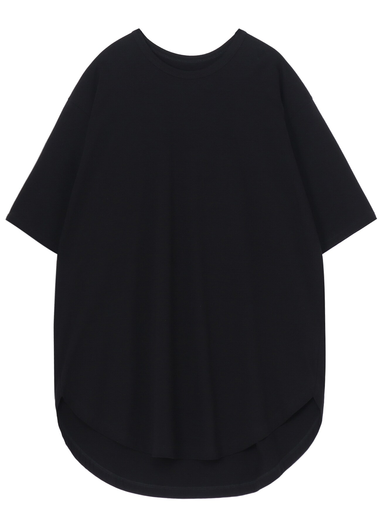 COTTON JERSEY HEM ROUND JUMBO T-SHIRT SHORT SLEEVES