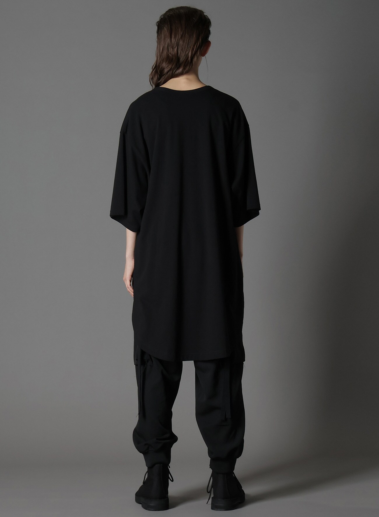 COTTON JERSEY HEM ROUND JUMBO T-SHIRT SHORT SLEEVES