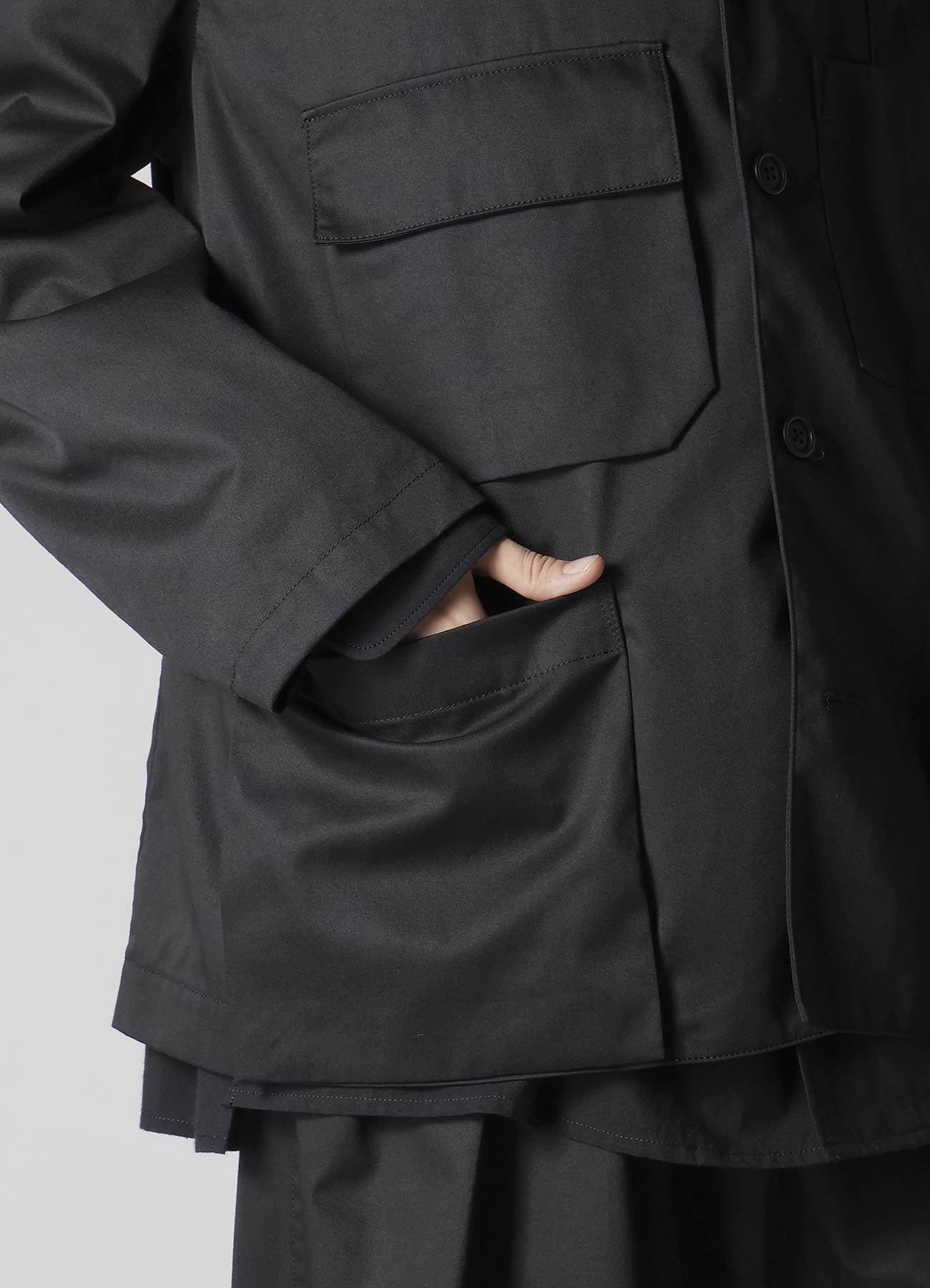 T/C TWILL LAYERED POCKET BLOUSON