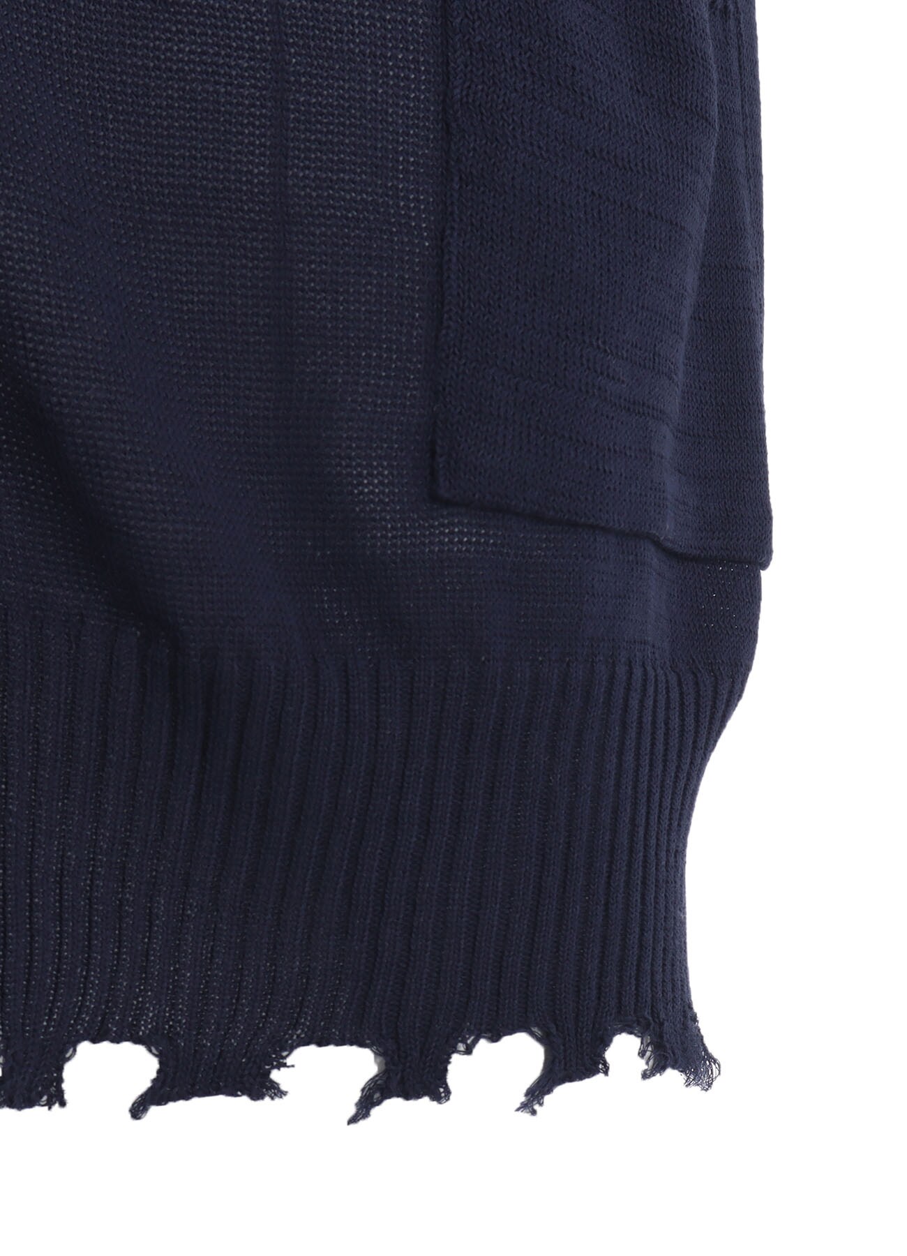 COMPACT TWIST 10G DAMAGED KNITTED CARDIGAN