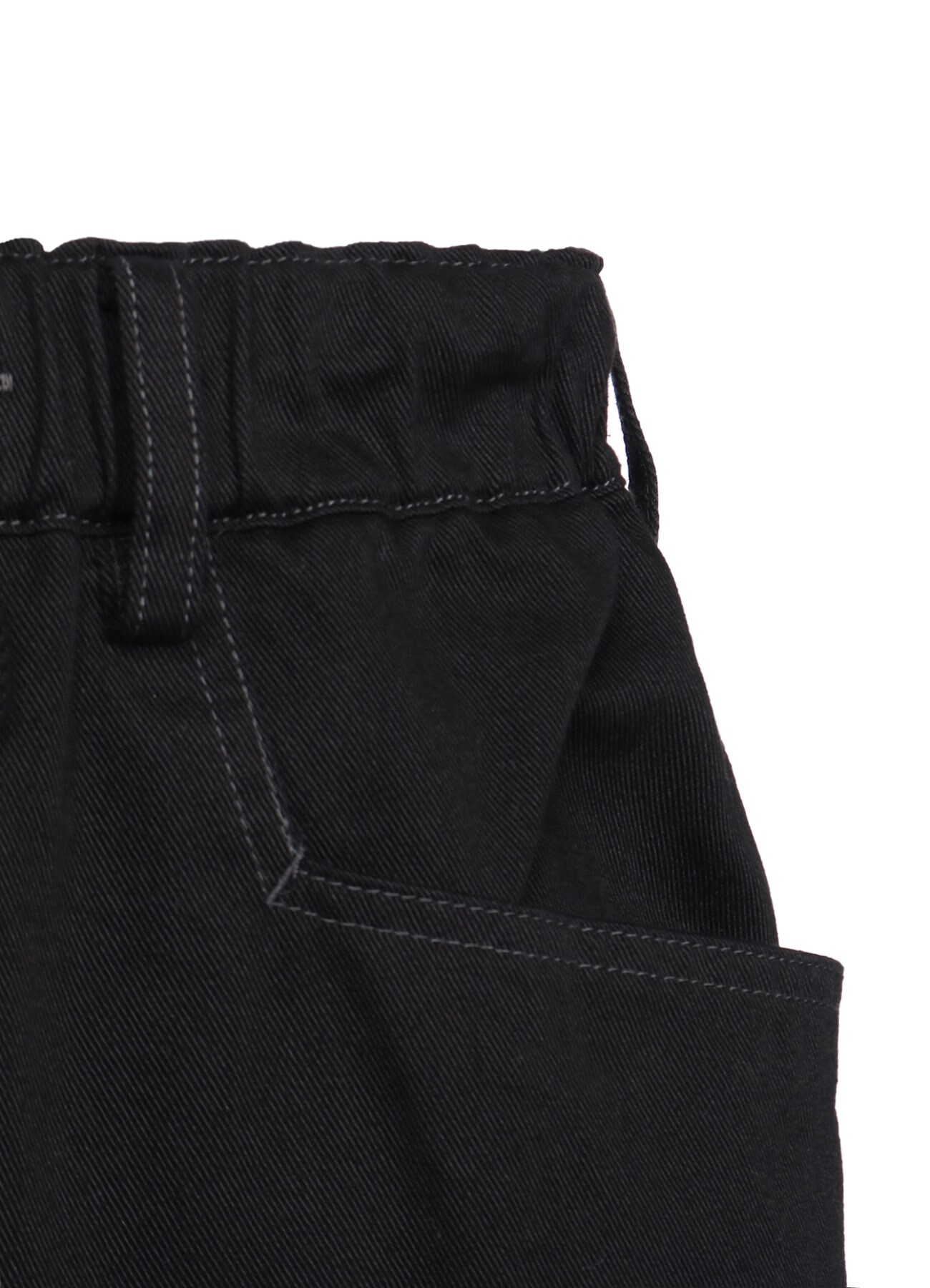 COTTON DRILL CARGO PANTS WITH BELTED HEMS