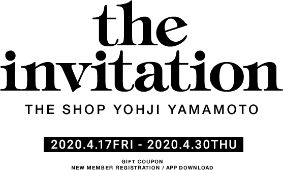 the invitation THE SHOP YOHJI YAMAMOTO