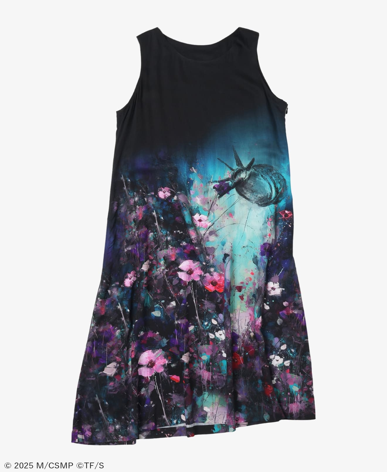 FLOWER AND BOMB GRAPHIC DRESS