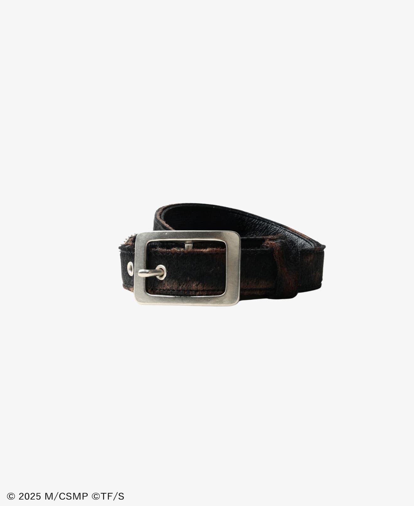 CHAINSAW HAIR CALF BELT SLIM VER KHAKI