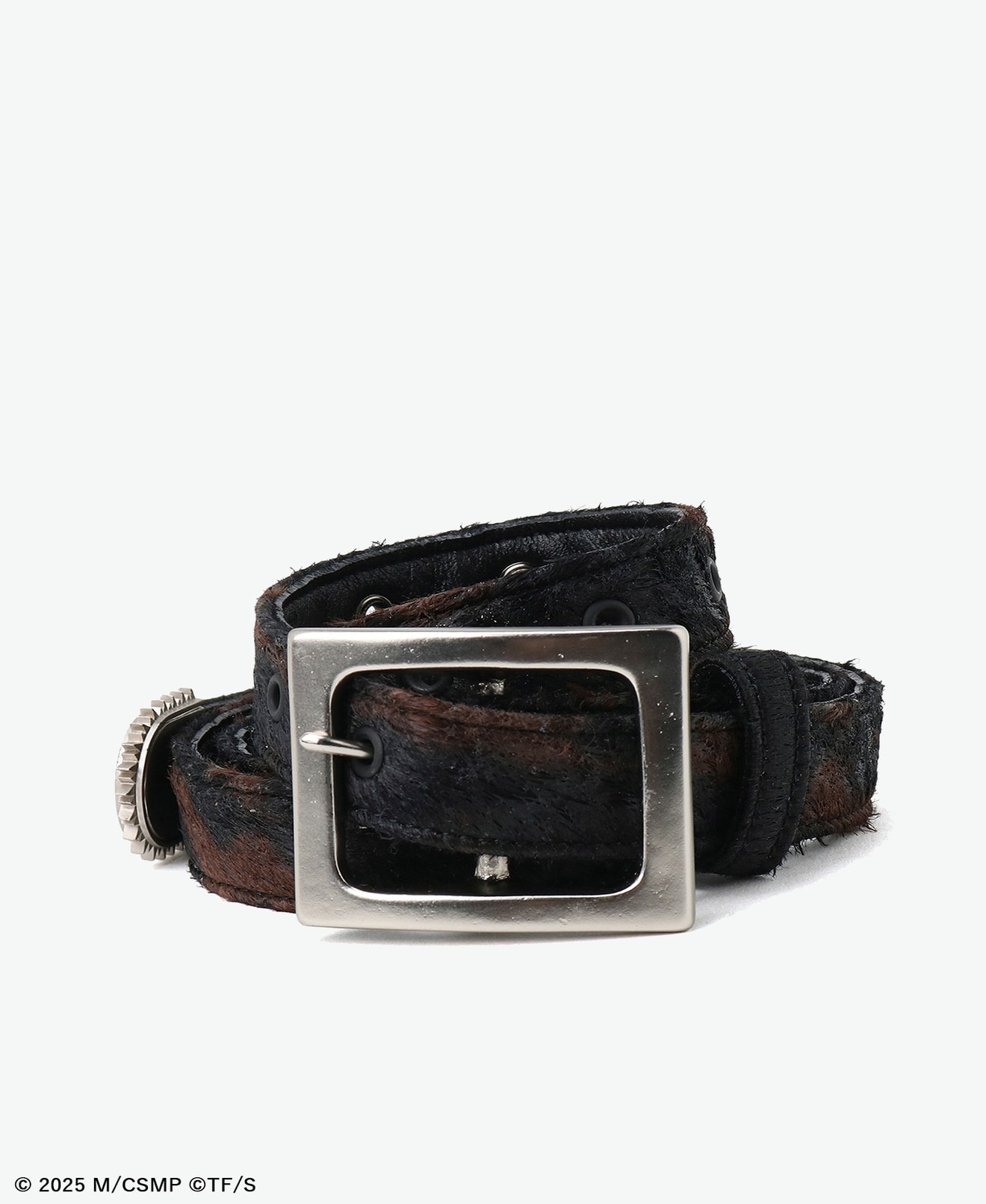 CHAINSAW HAIR CALF BELT SLIM VER BROWN