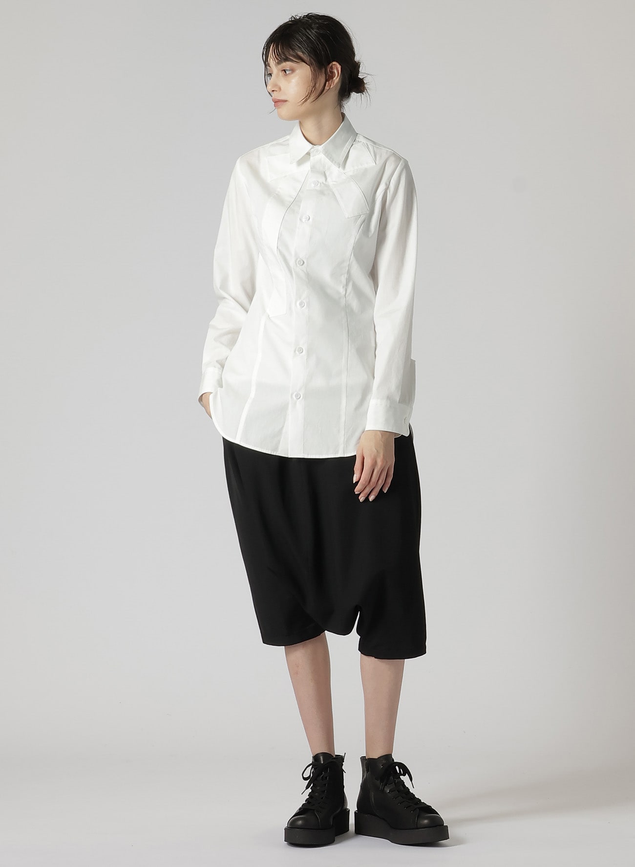 COTTON BROAD R-RIBBON BLOUSE