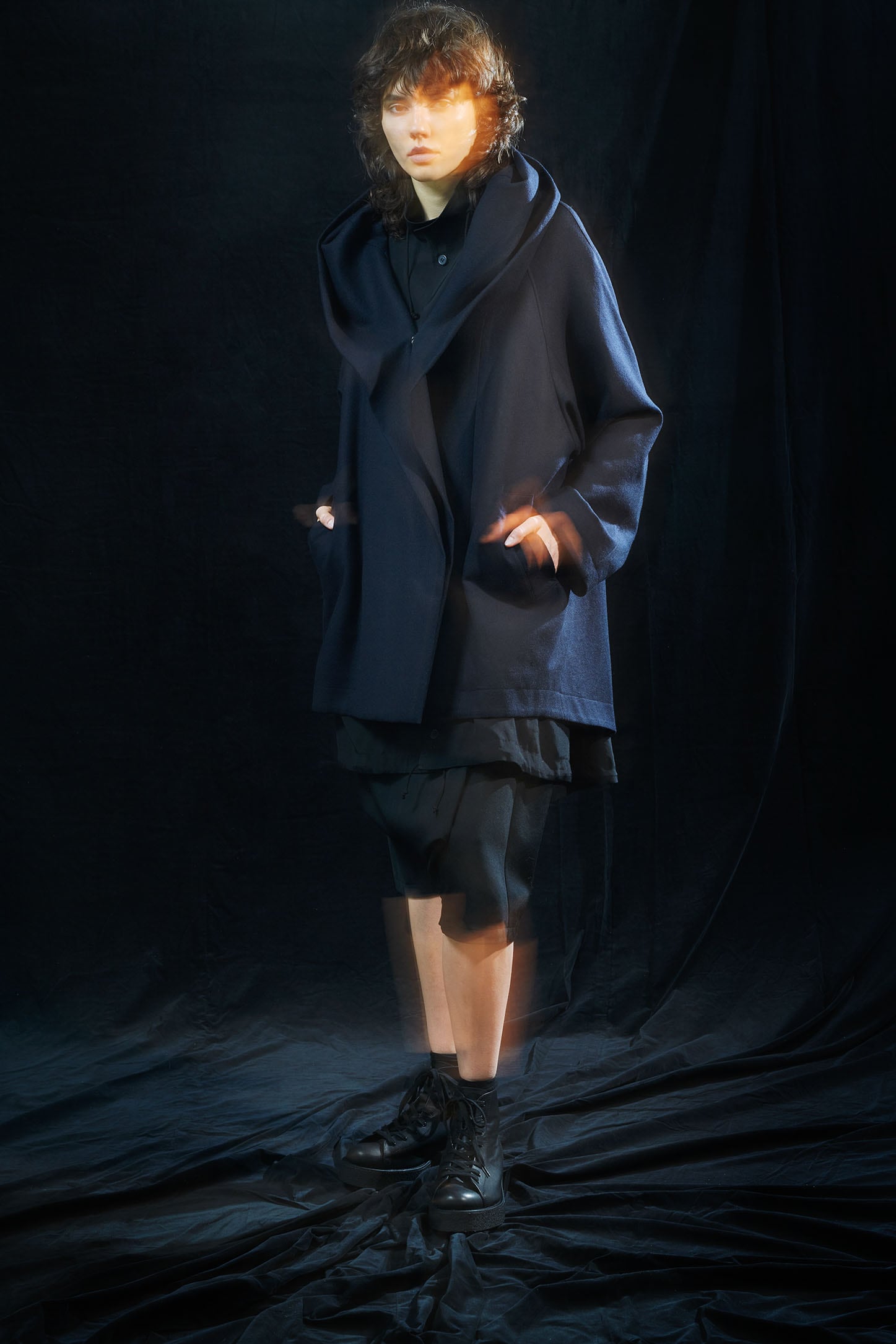 SAXONY R-HOODED CAPE COAT