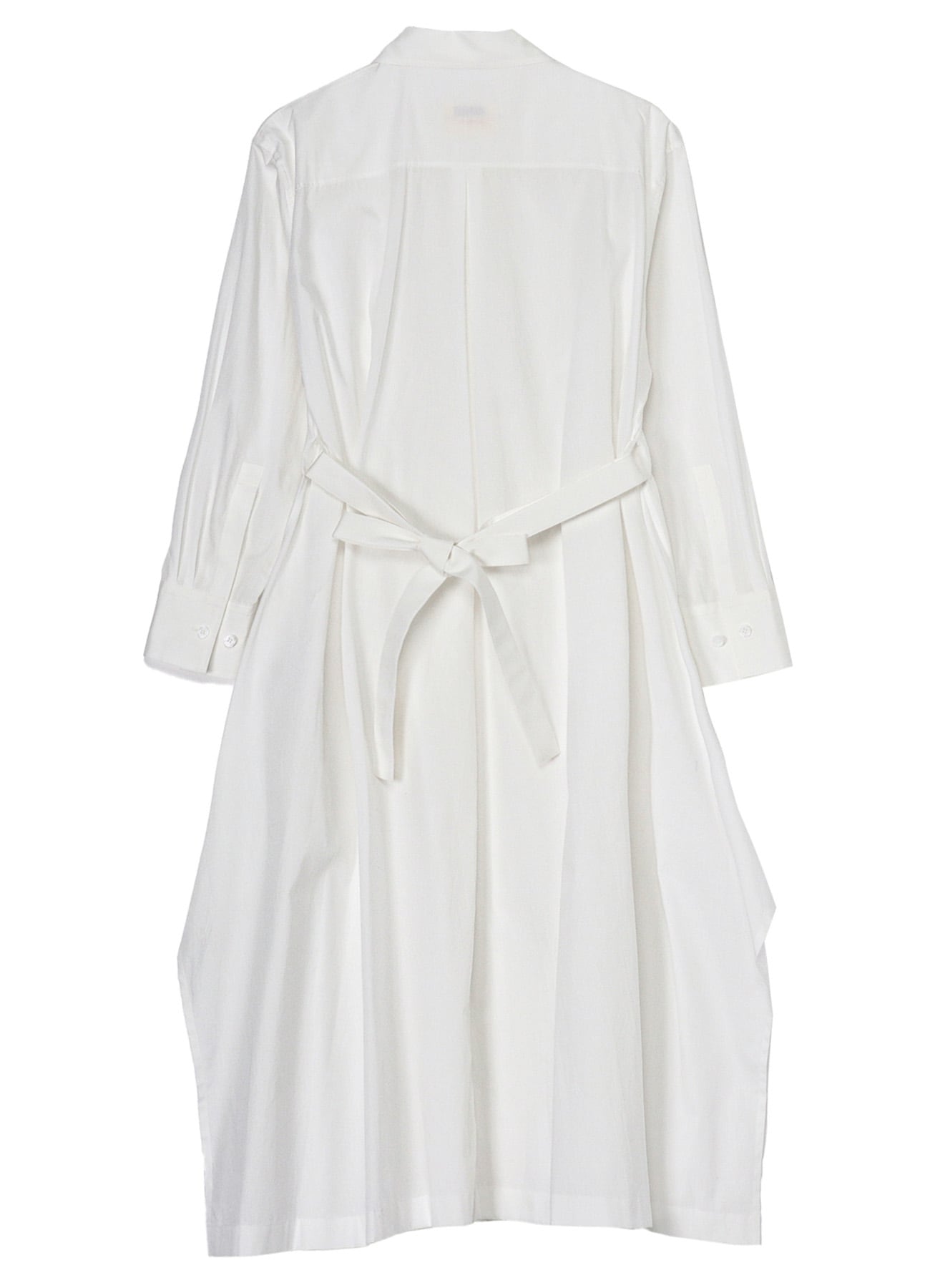 COTTON BROAD R-DRAPED SHIRT DRESS