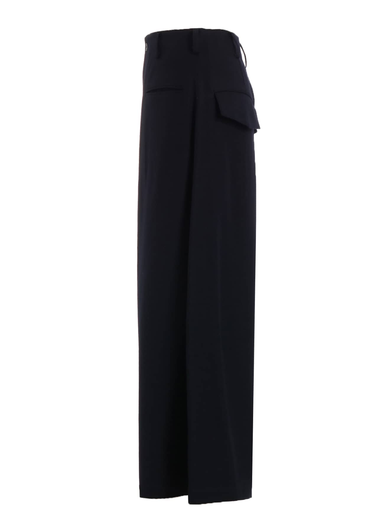 SAXONY R-BACKSIDE FLARE WIDE PANTS