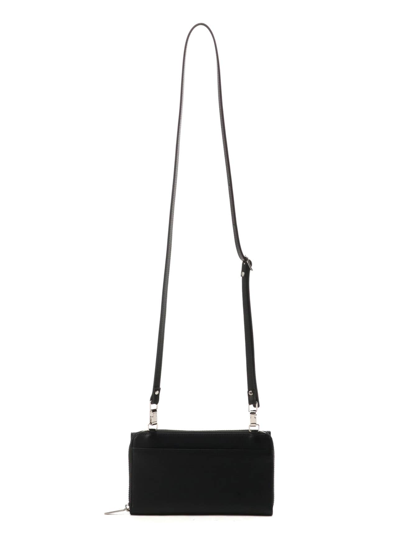 FLAT SMOOTH LEATHER SHOUDLER WALLET