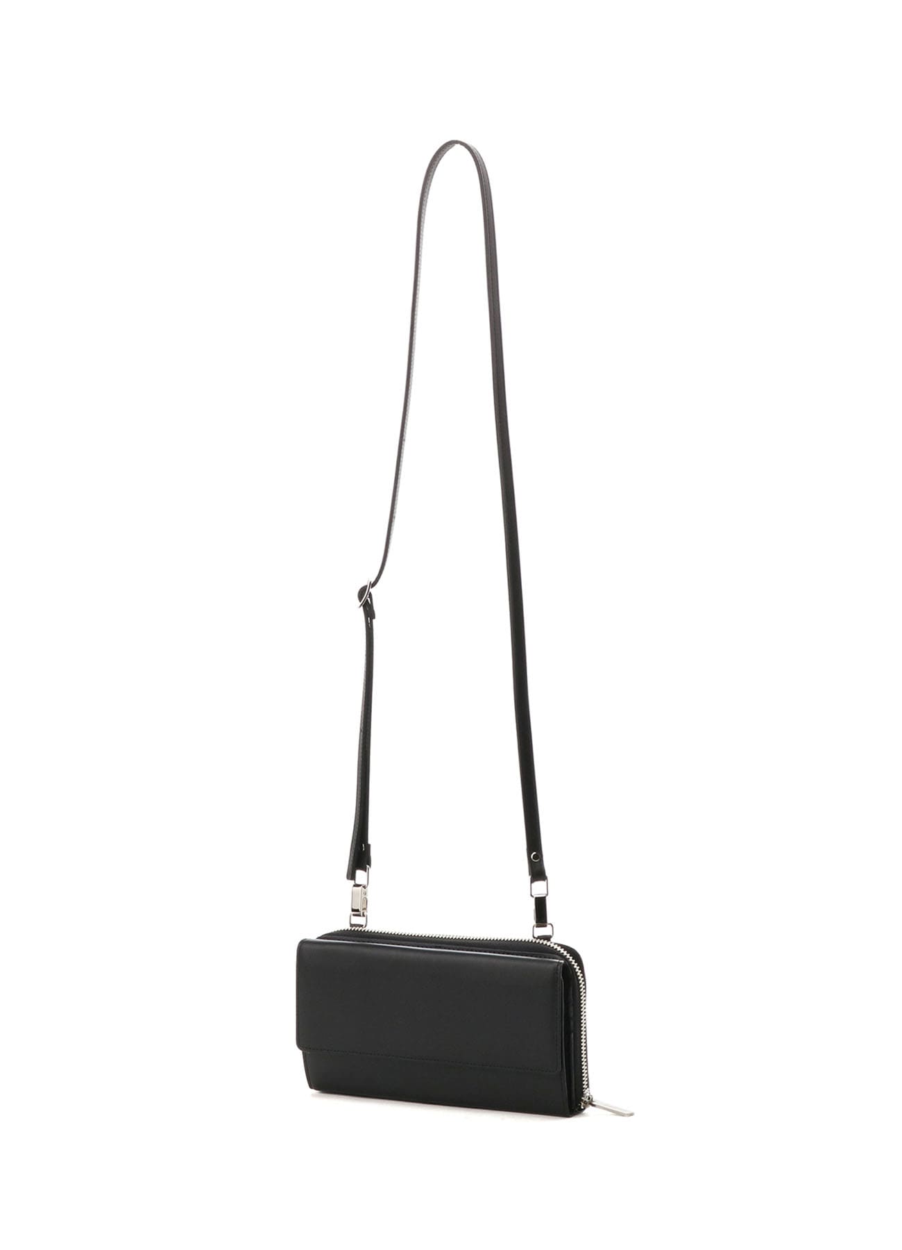 FLAT SMOOTH LEATHER SHOUDLER WALLET