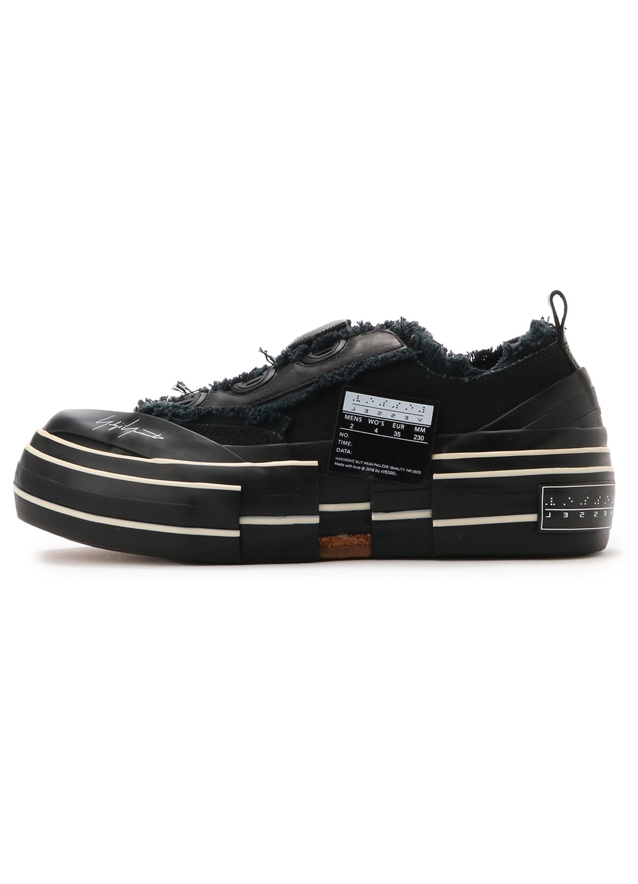 VESSEL C/COMBI LOW TOP DIAL SNEAKERS BK 