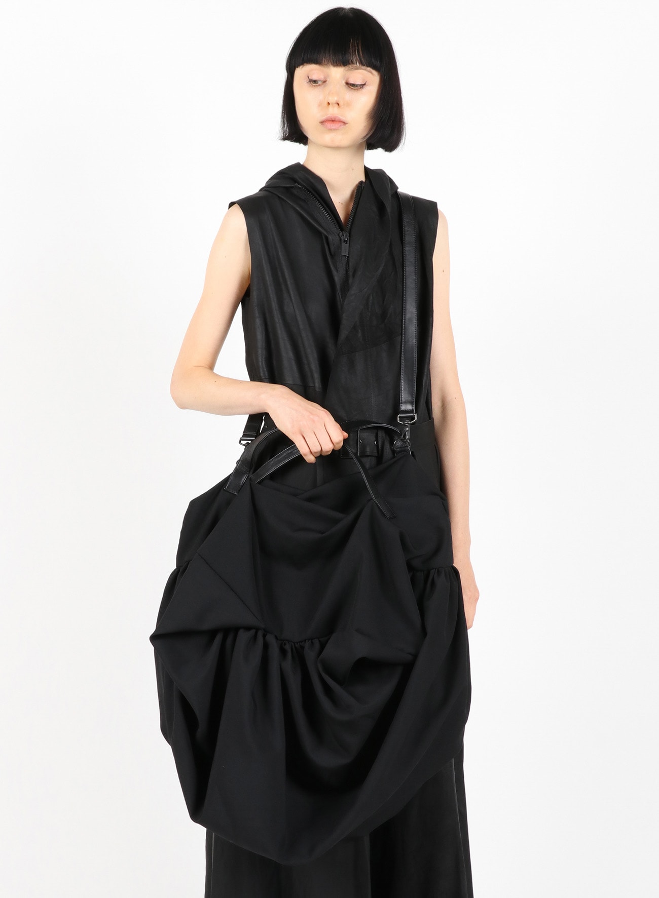 W/GABARDINE GATHER BAG B