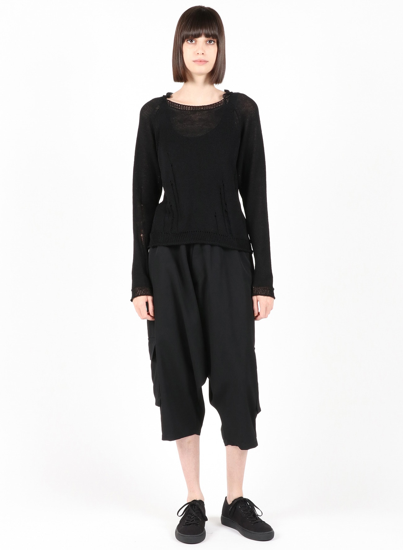 7G1P DROP STITCH PS BROAD KNIT RN L SLV