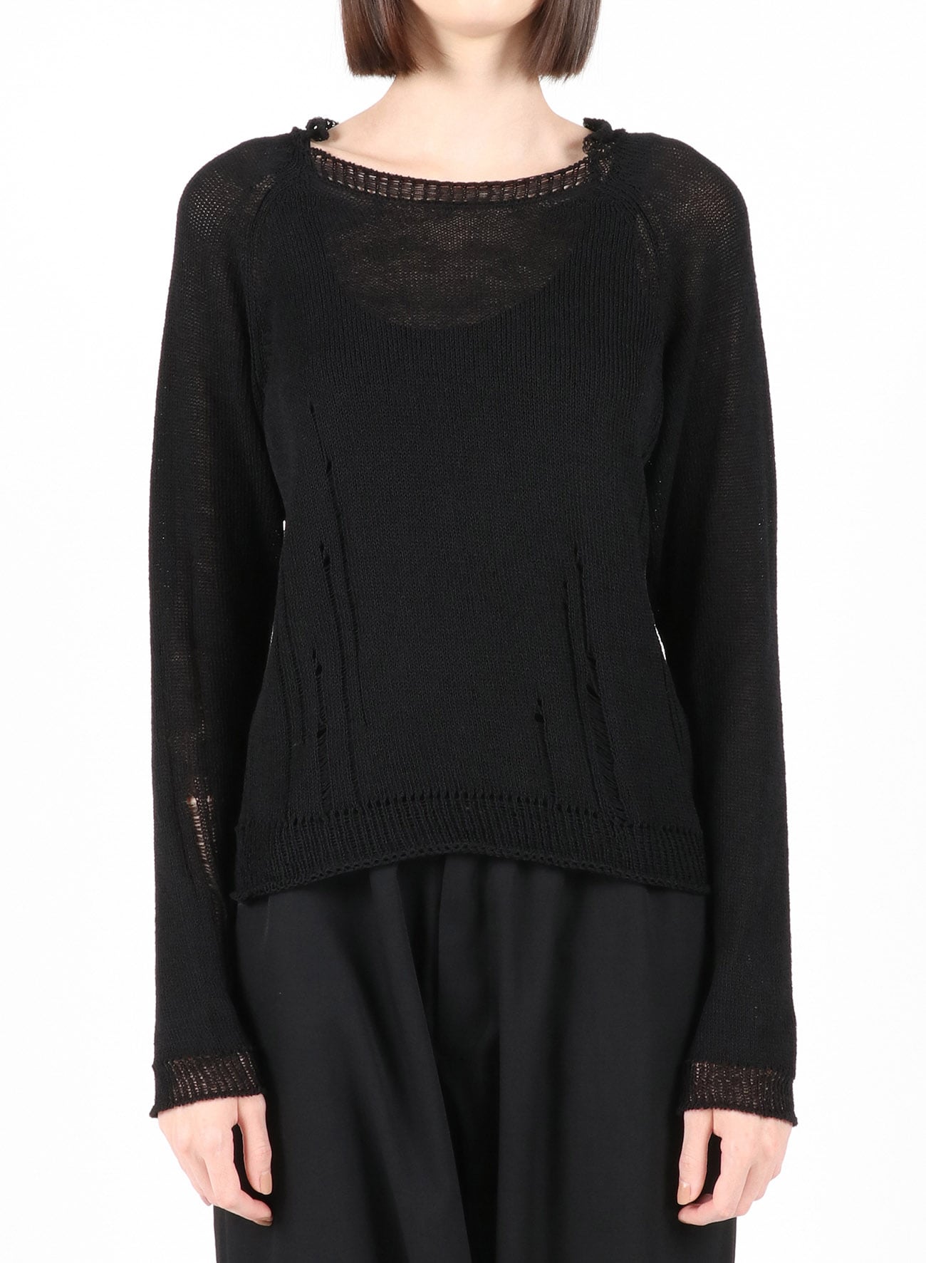 7G1P DROP STITCH PS BROAD KNIT RN L SLV