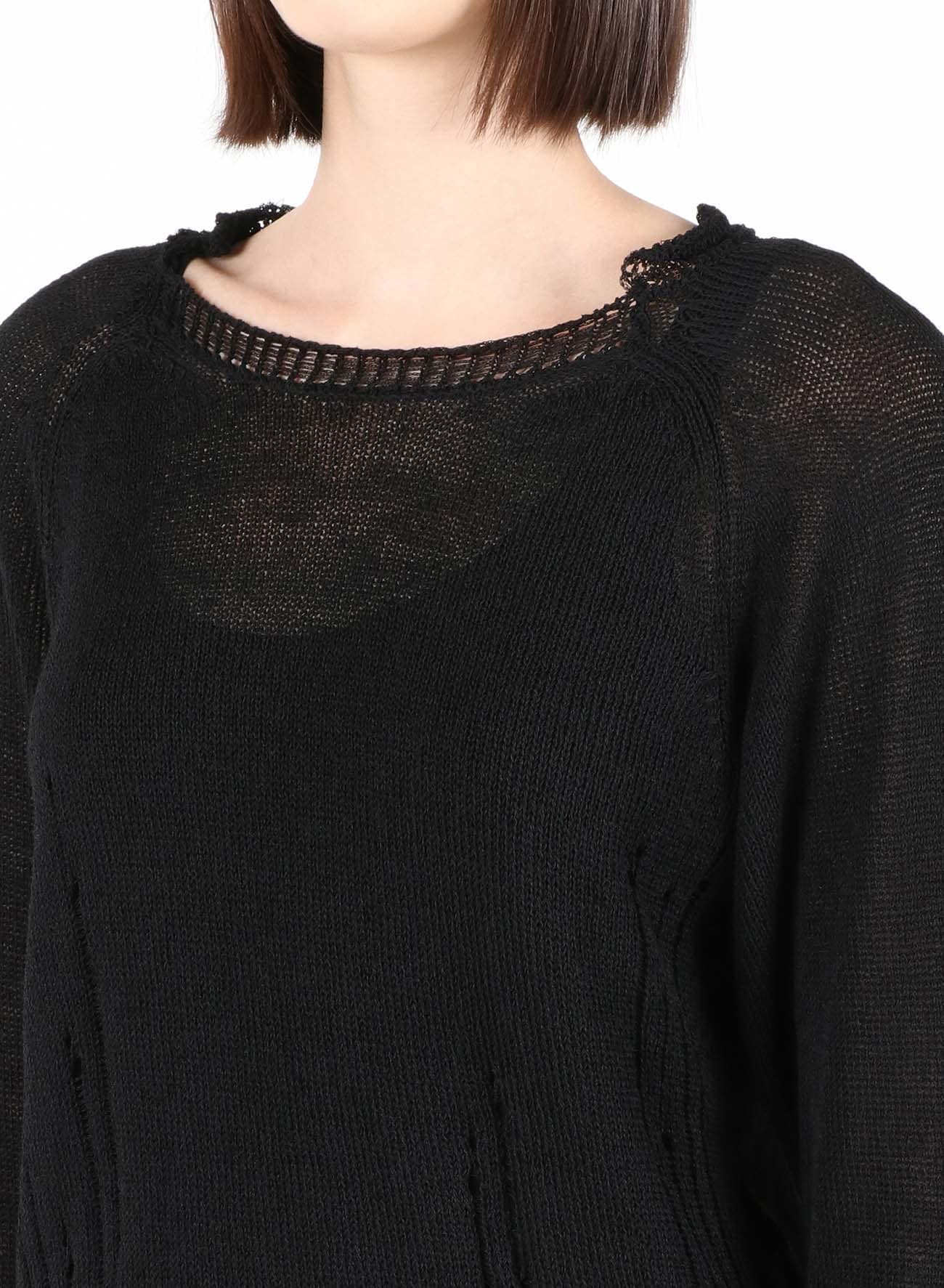 7G1P DROP STITCH PS BROAD KNIT RN L SLV