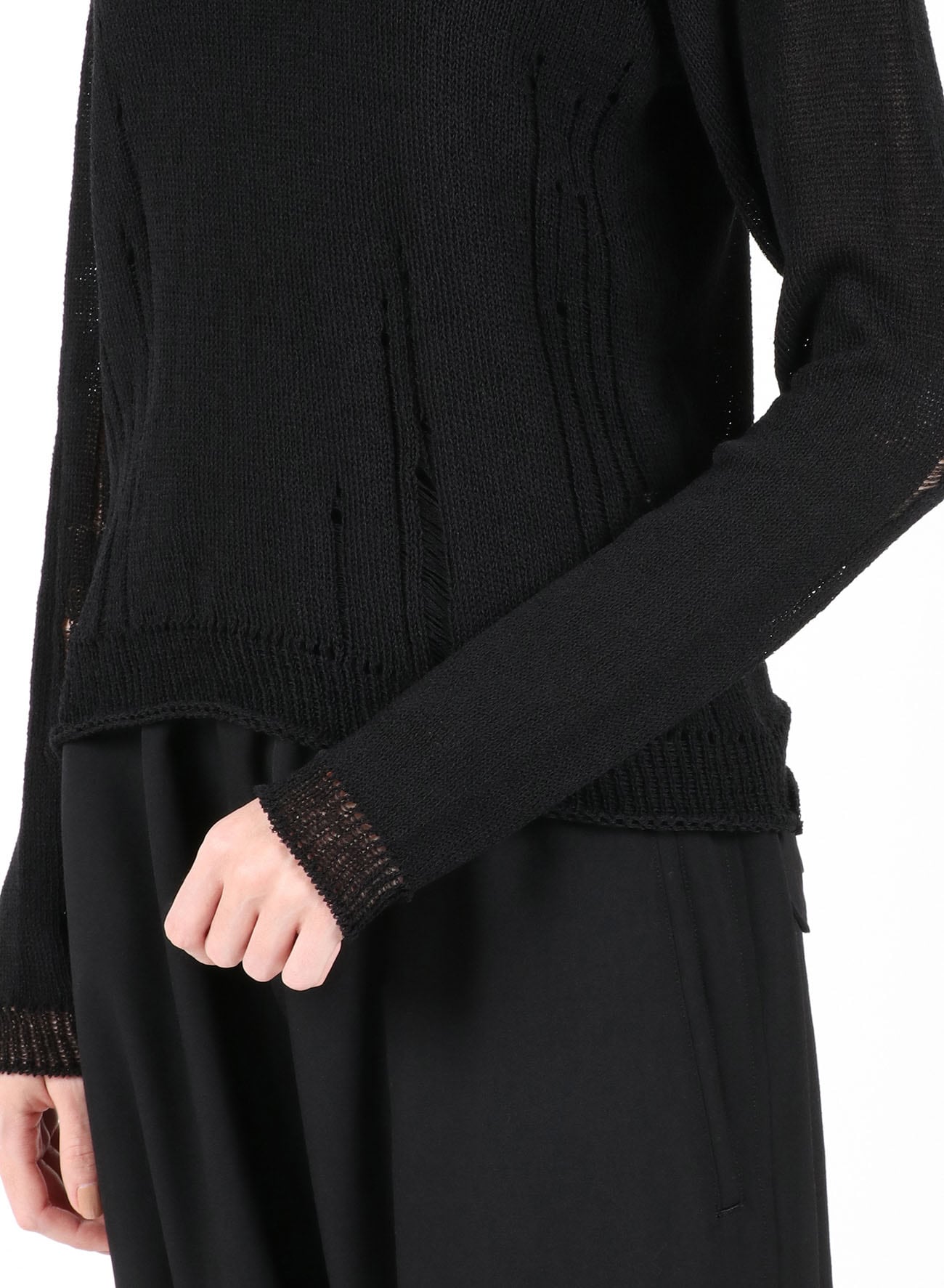 7G1P DROP STITCH PS BROAD KNIT RN L SLV