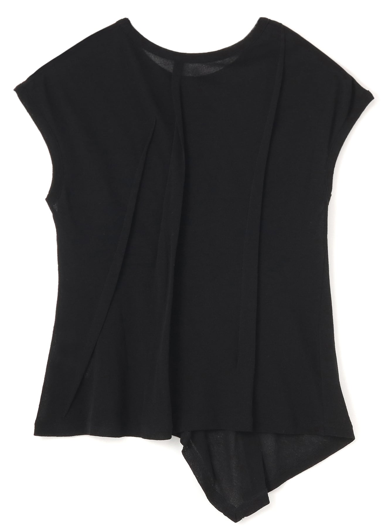 80/-CREPE WEAVE TUCK SHORT SLV