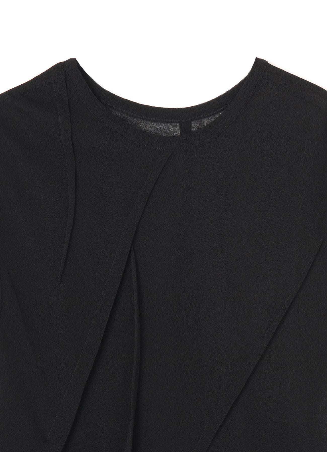 80/-CREPE WEAVE TUCK SHORT SLV