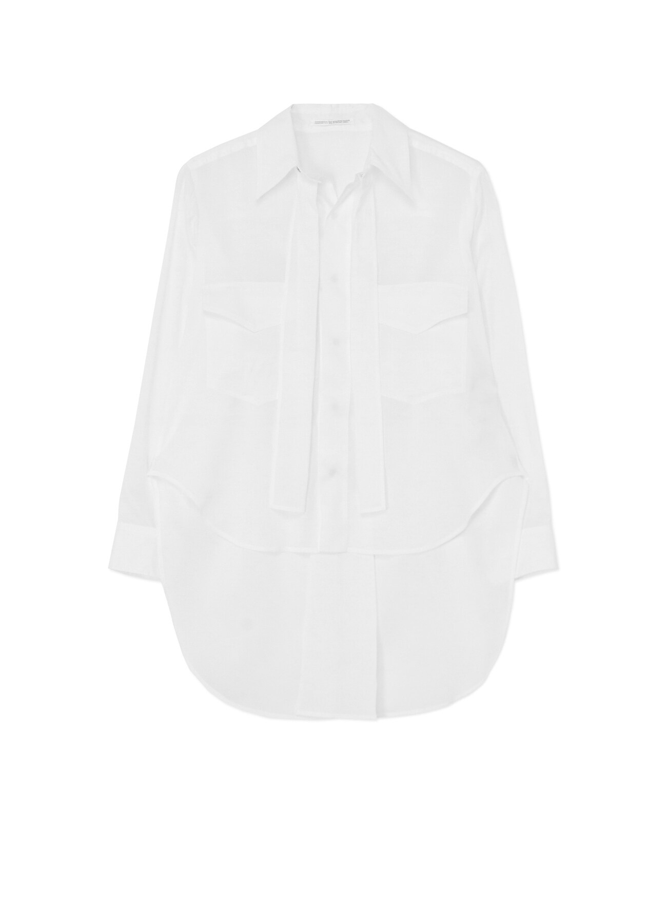 CELLULOSE LAWN SHIRT WITH TIE