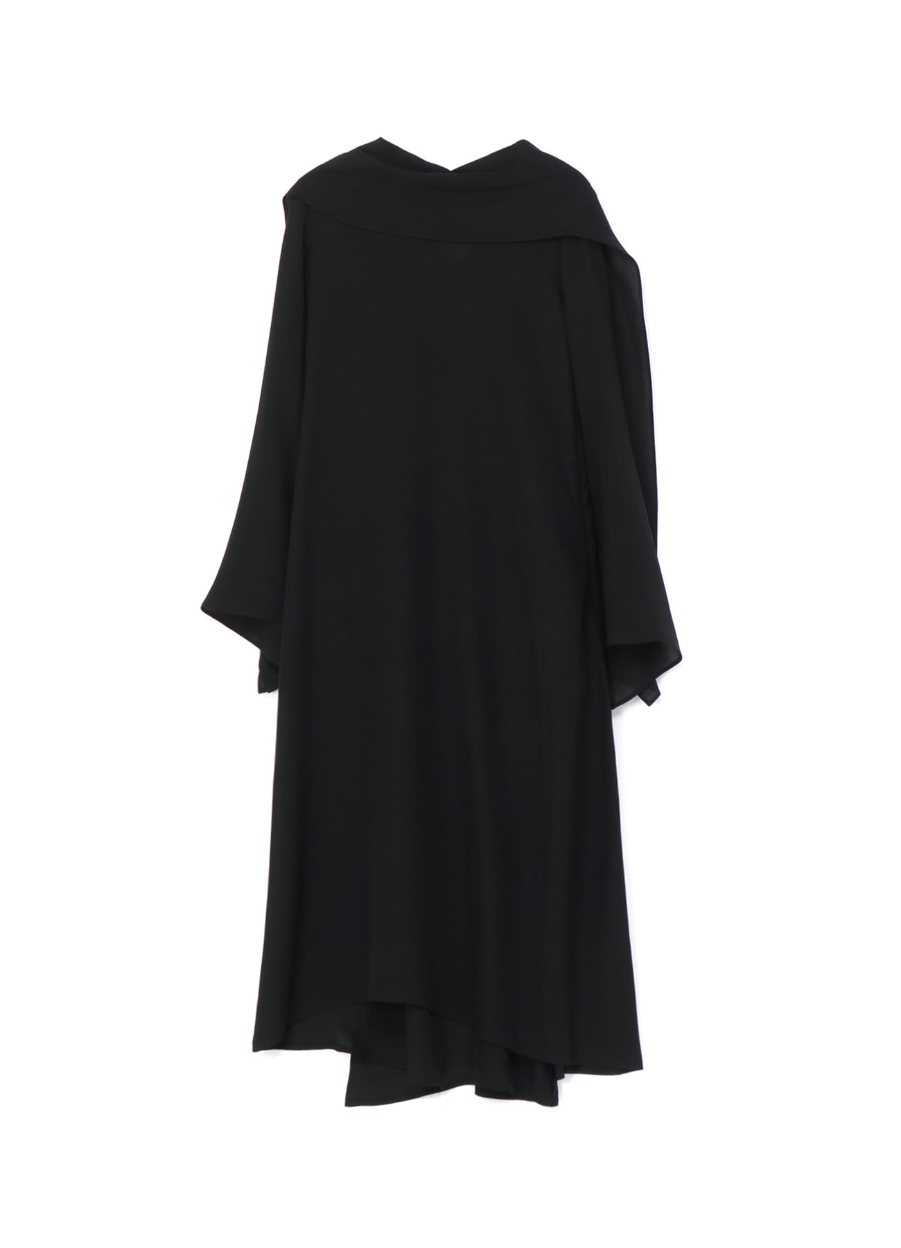 20 MOMME SILK LONG DRESS WITH STOLE-STYLE COLLAR
