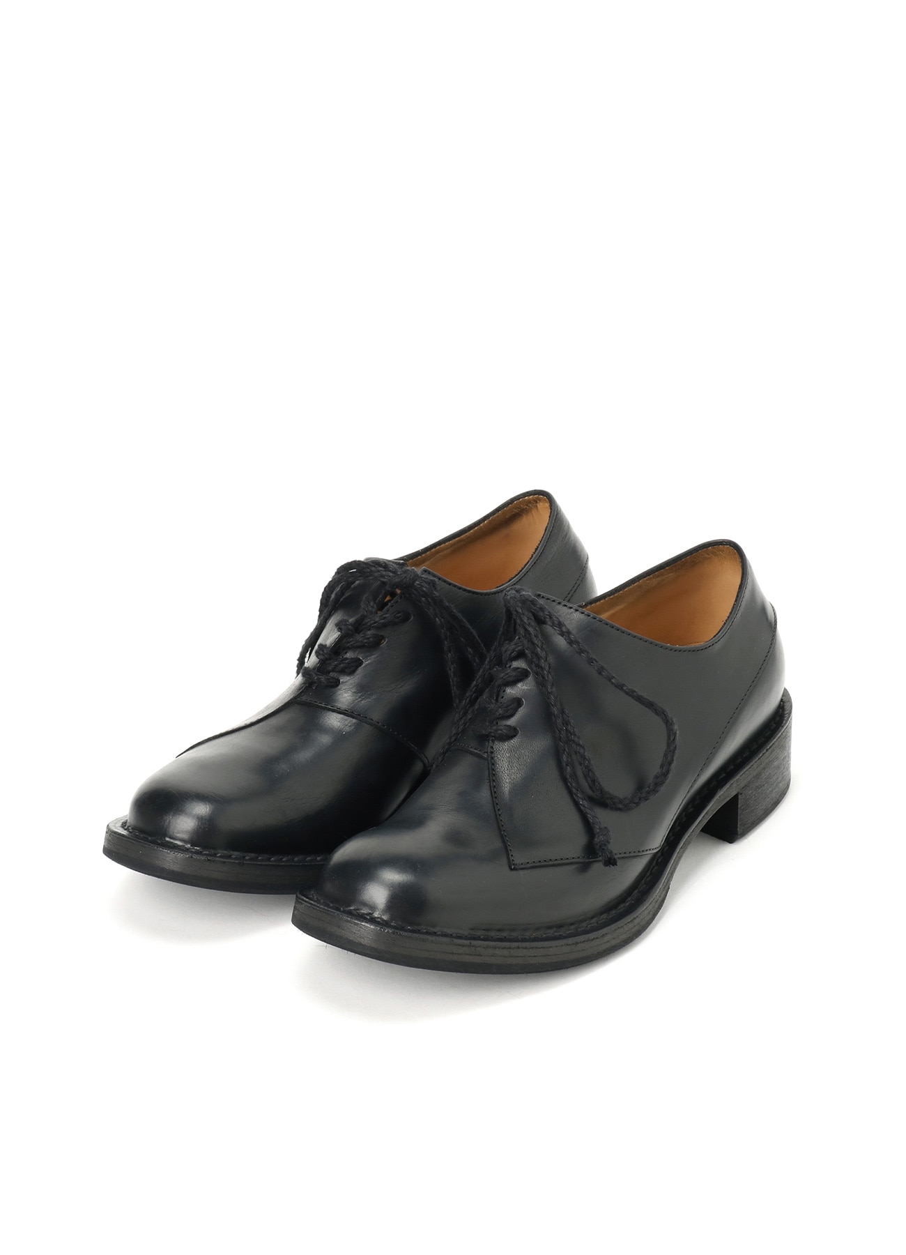TUMBLED COWHIDE LEATHER DERBY SHOES