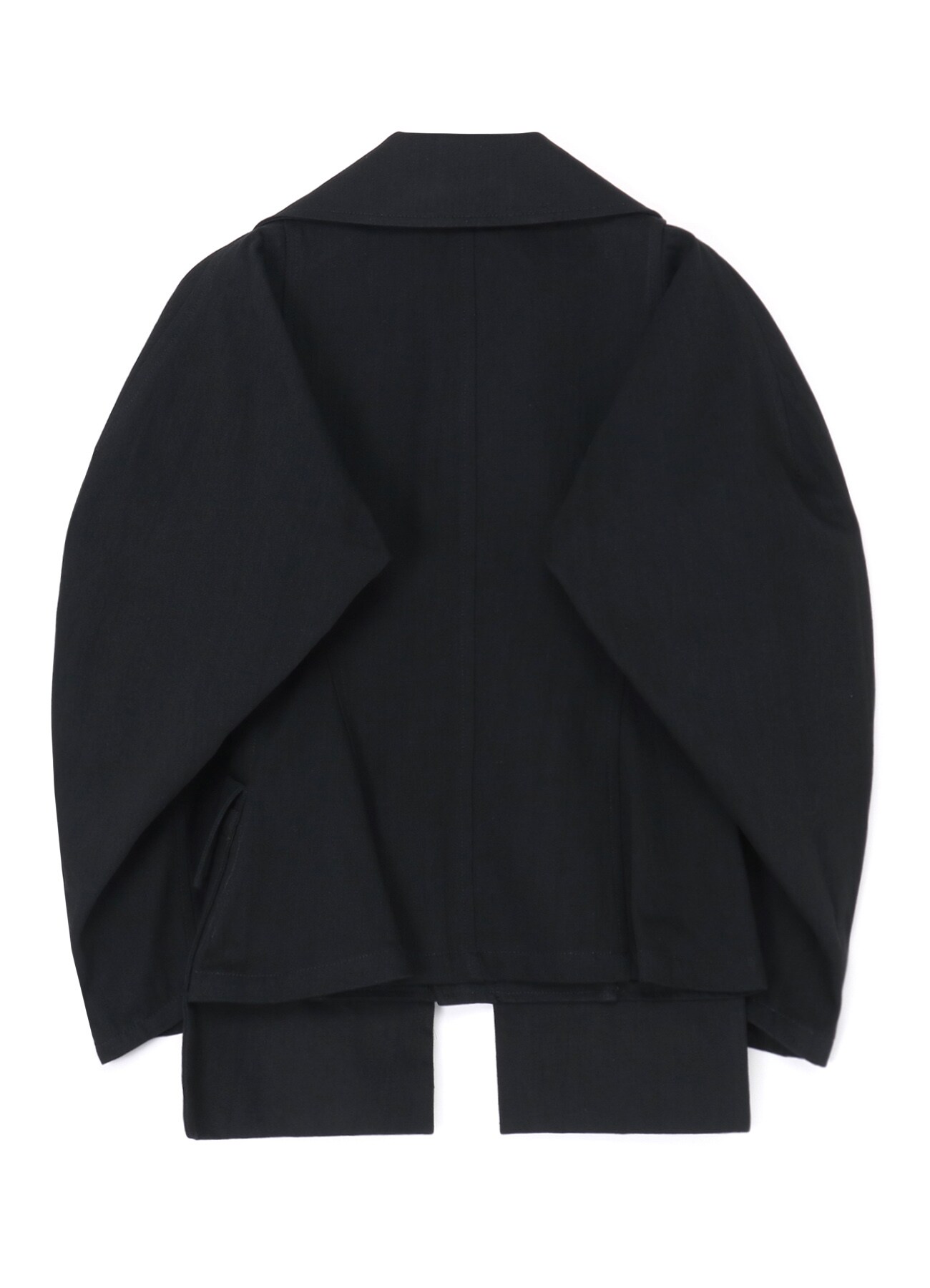 3-BUTTON DENIM JACKET WITH VOLUMINOUS SLEEVES(XS Black): Yohji