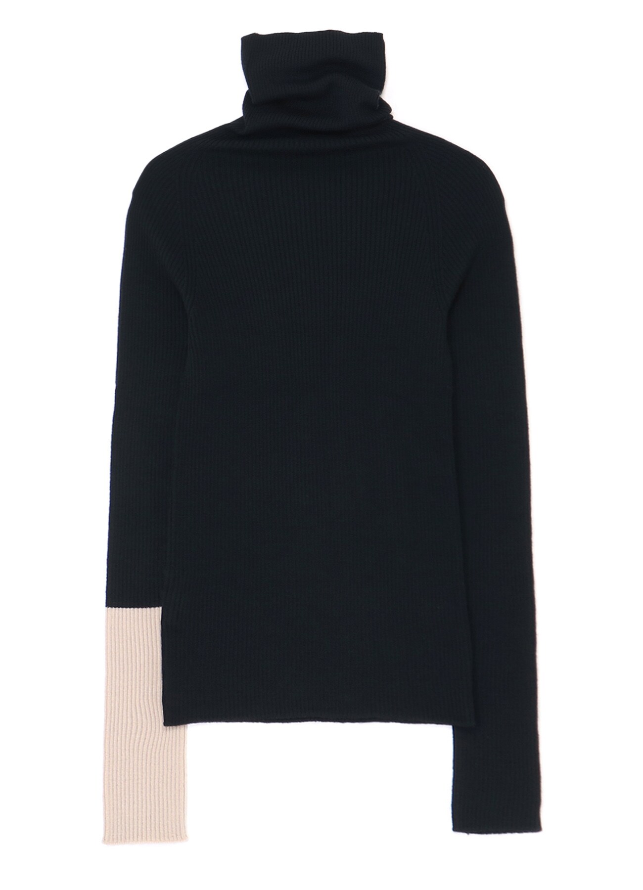 TWO-TONE TURTLENECK(S BlackxBeige): Yohji Yamamoto｜THE SHOP YOHJI