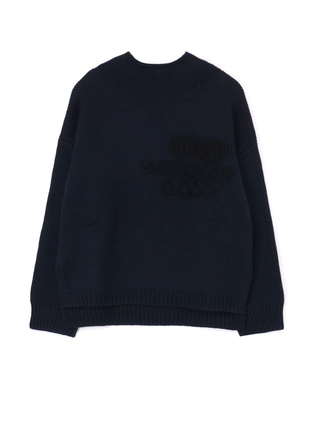 Y's for men × MASSES】WOOL SINGLE STITCH MOCK NECK PULLOVER(FREE