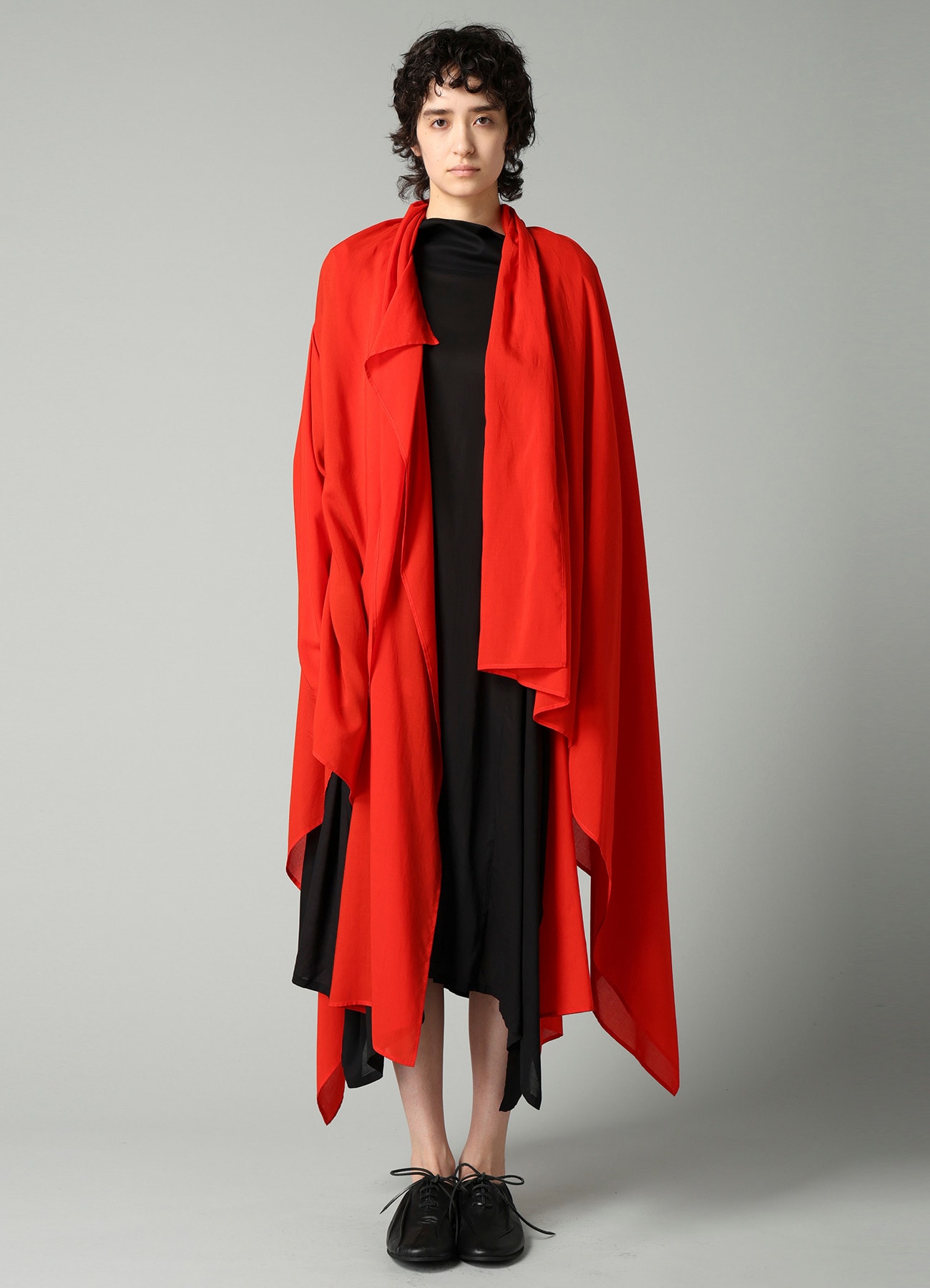 RAYON LAWN ASYMMETRIC DRAPED BLOUSE