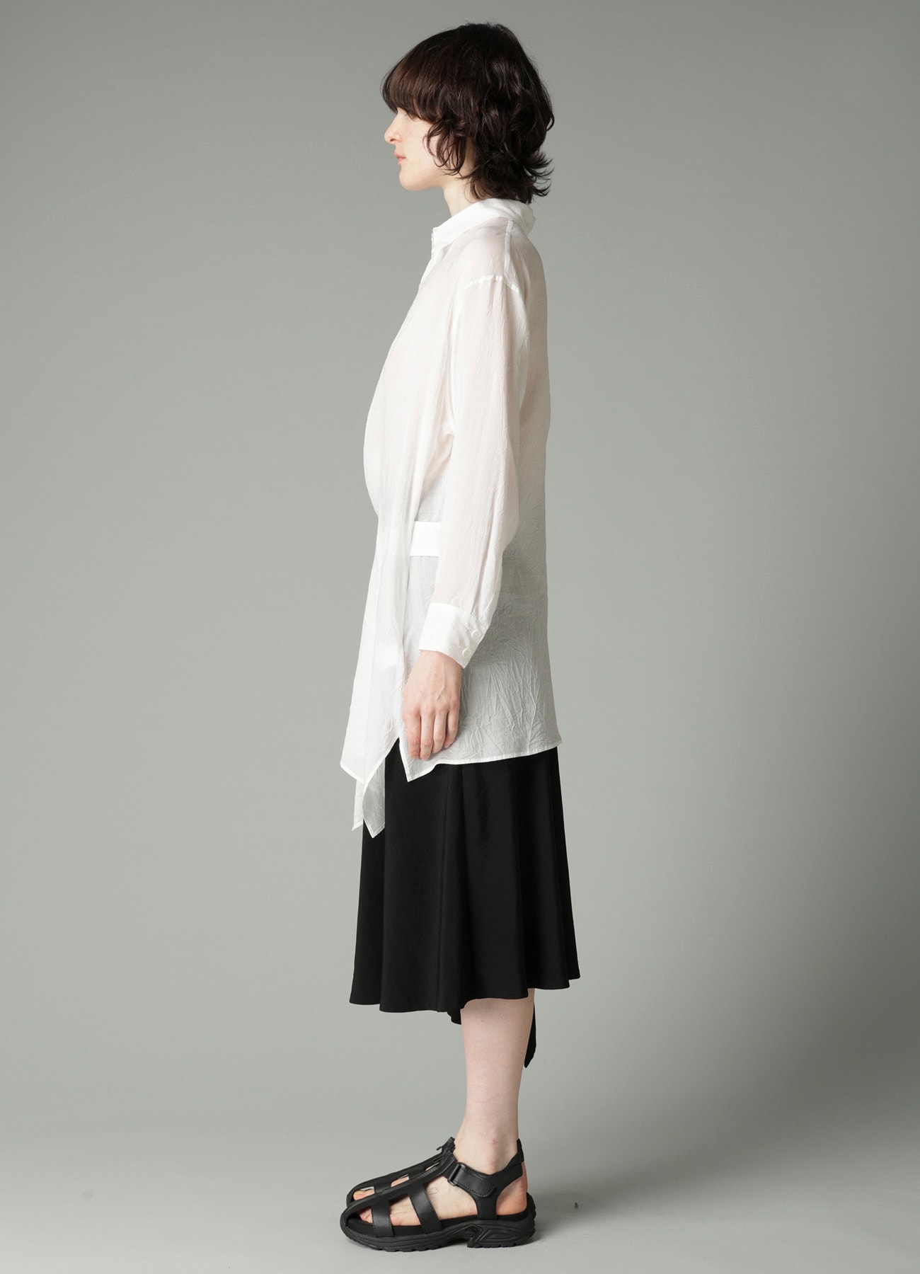 CELLULOSE LAWN F WRAP RELAXED FIT BLOUSE