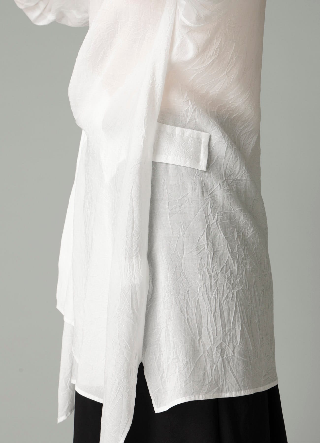 CELLULOSE LAWN F WRAP RELAXED FIT BLOUSE