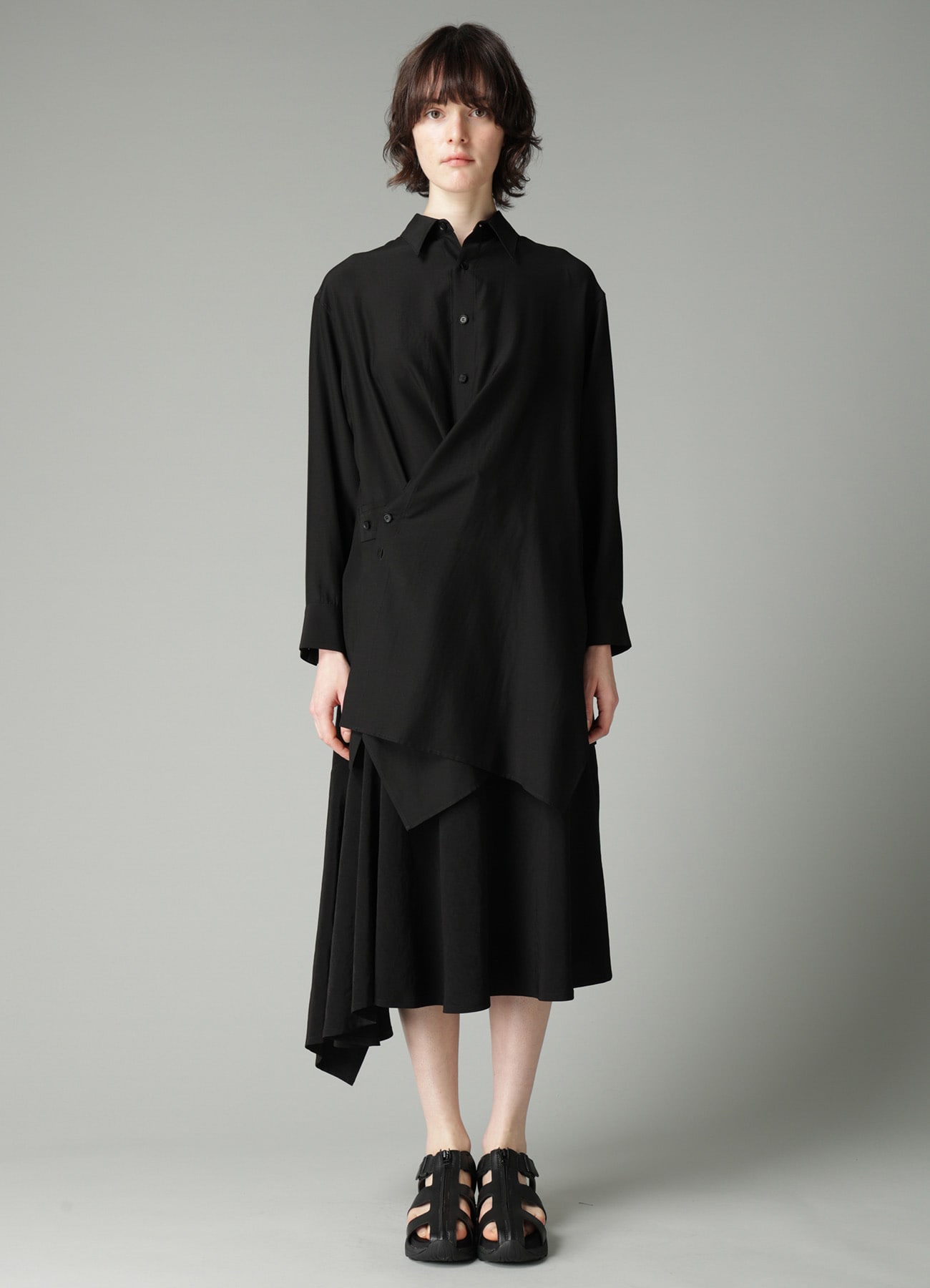 Ry/Si VOILE F WRAP RELAXED FIT BLOUSE