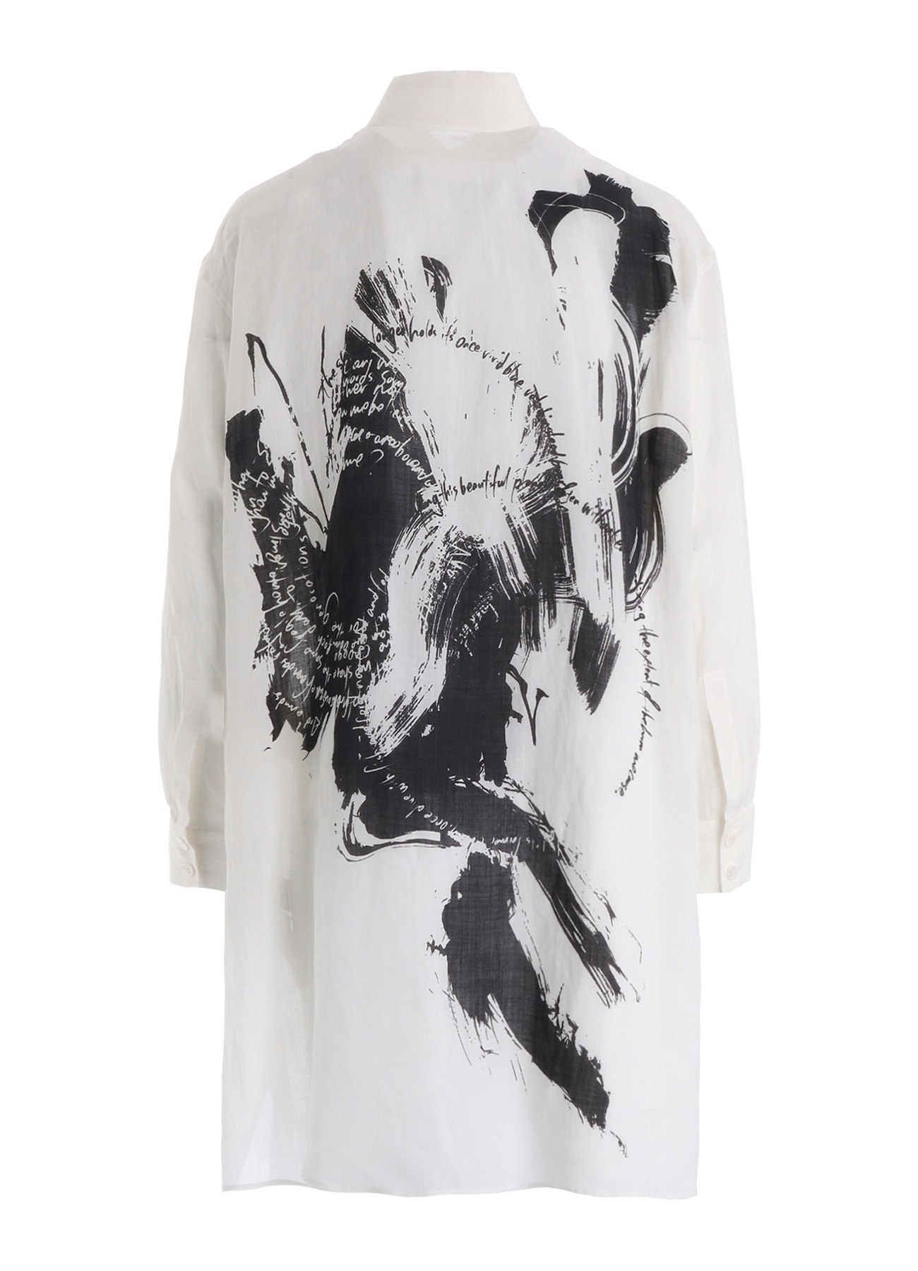 HAND PAINTED MESSAGE PT F WRAP RELAXED FIT BLOUSE