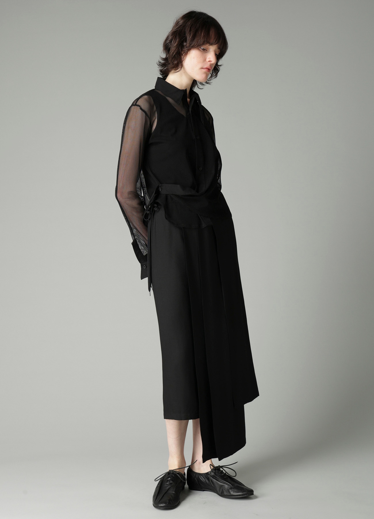 Pe/TULLE  CUFF DETAIL BLOUSE