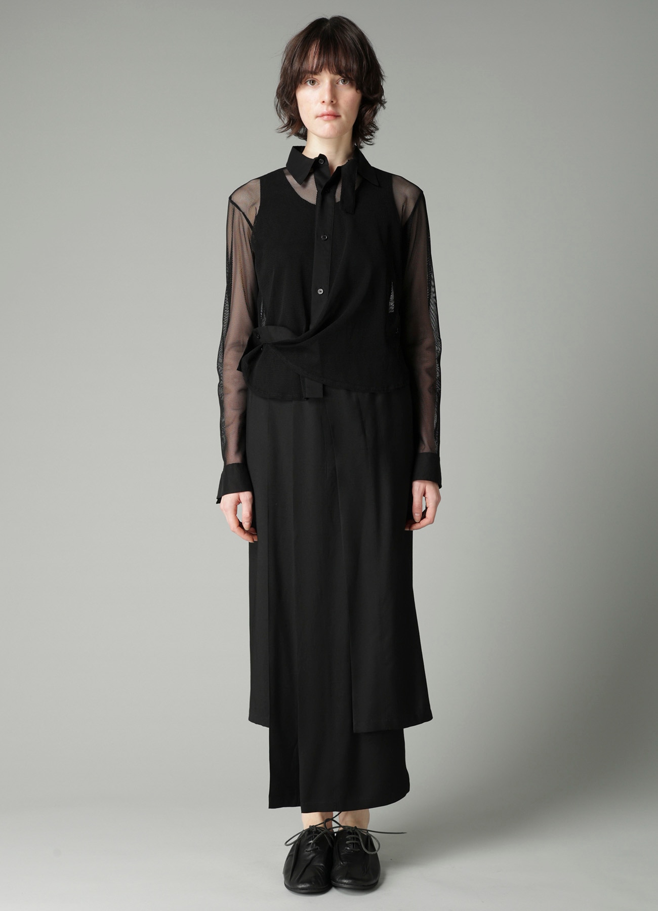 Pe/TULLE  CUFF DETAIL BLOUSE